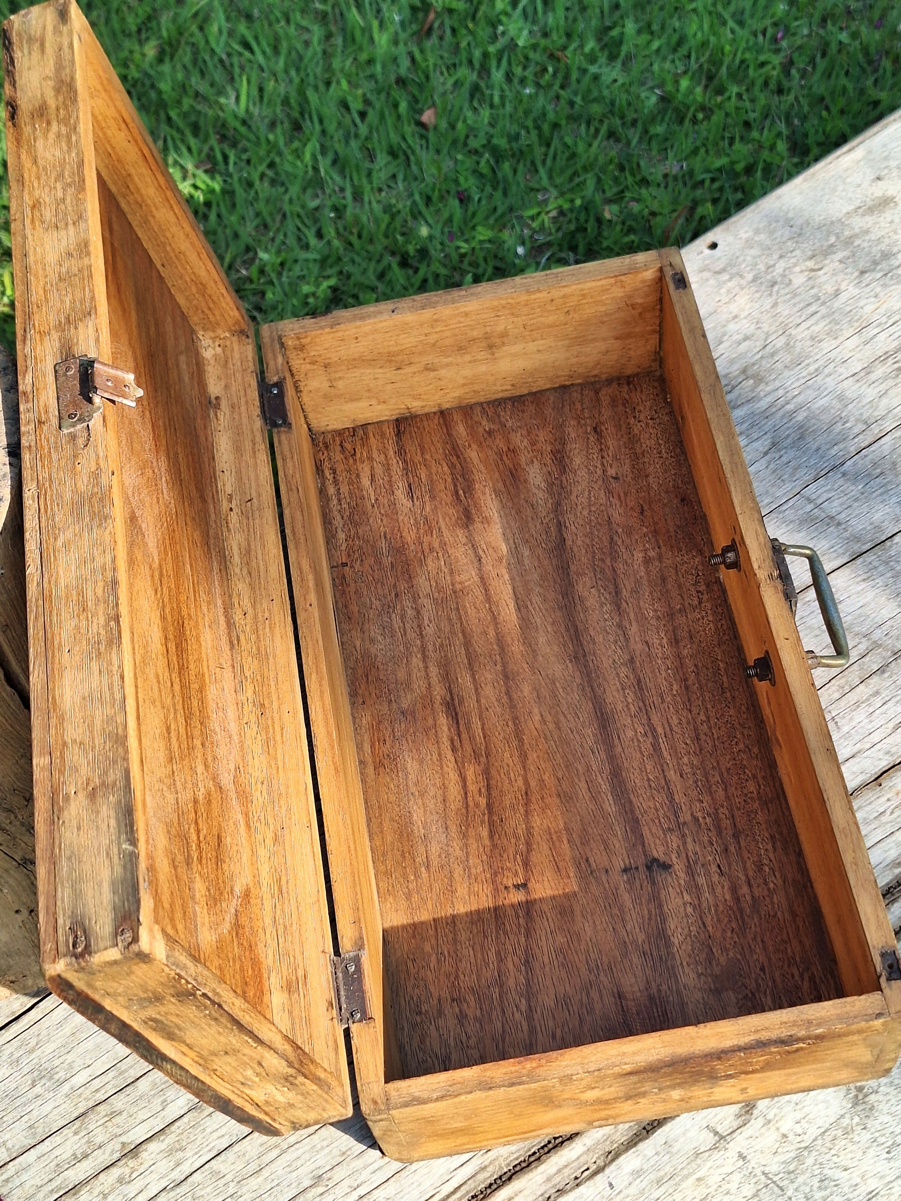 Mala de Madeira Antiga Garimpo Mineiro