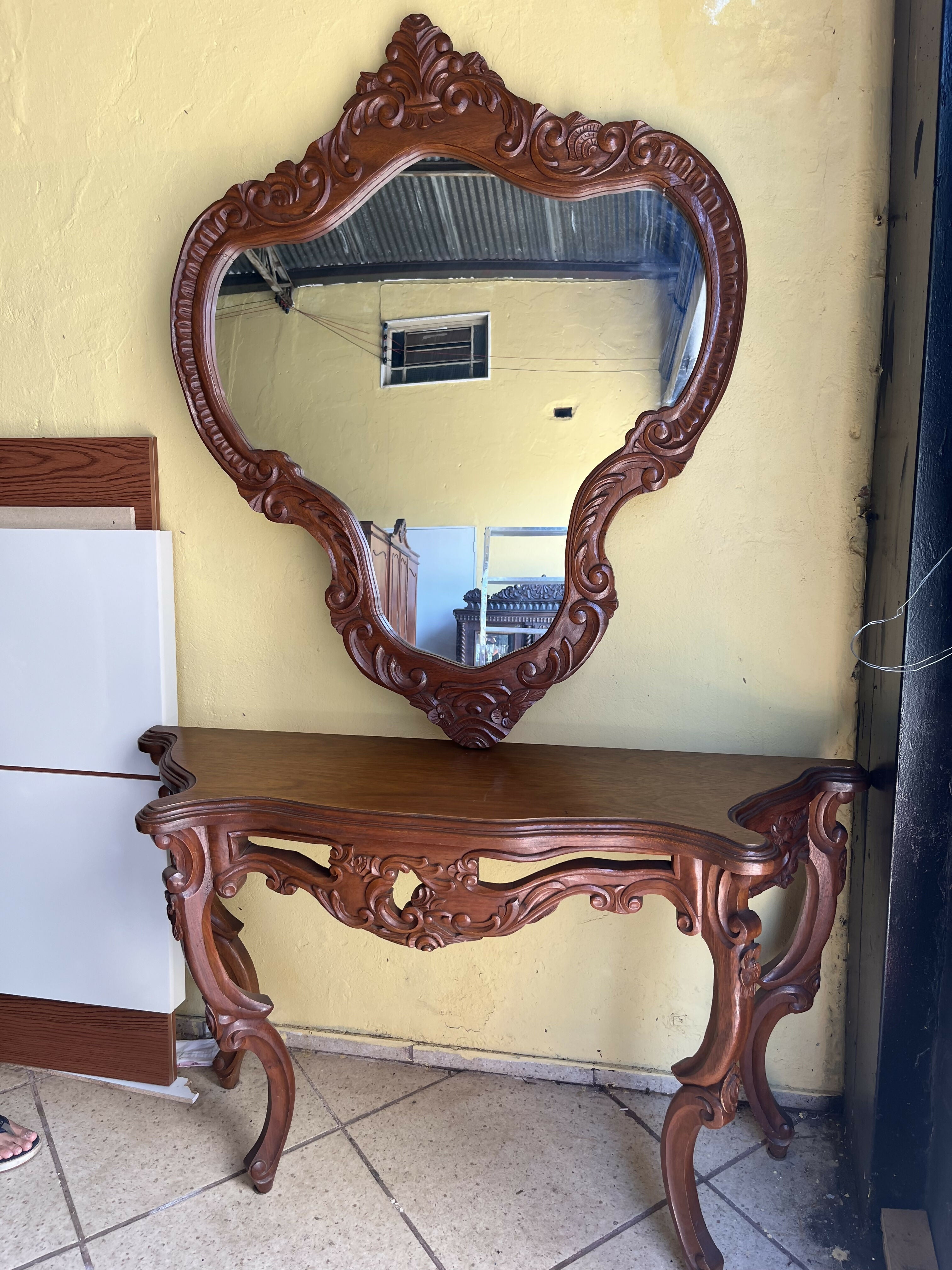 (OFERTA) APARADOR COM ESPELHO EM PERFEITO ESTADO DE MADEIRA