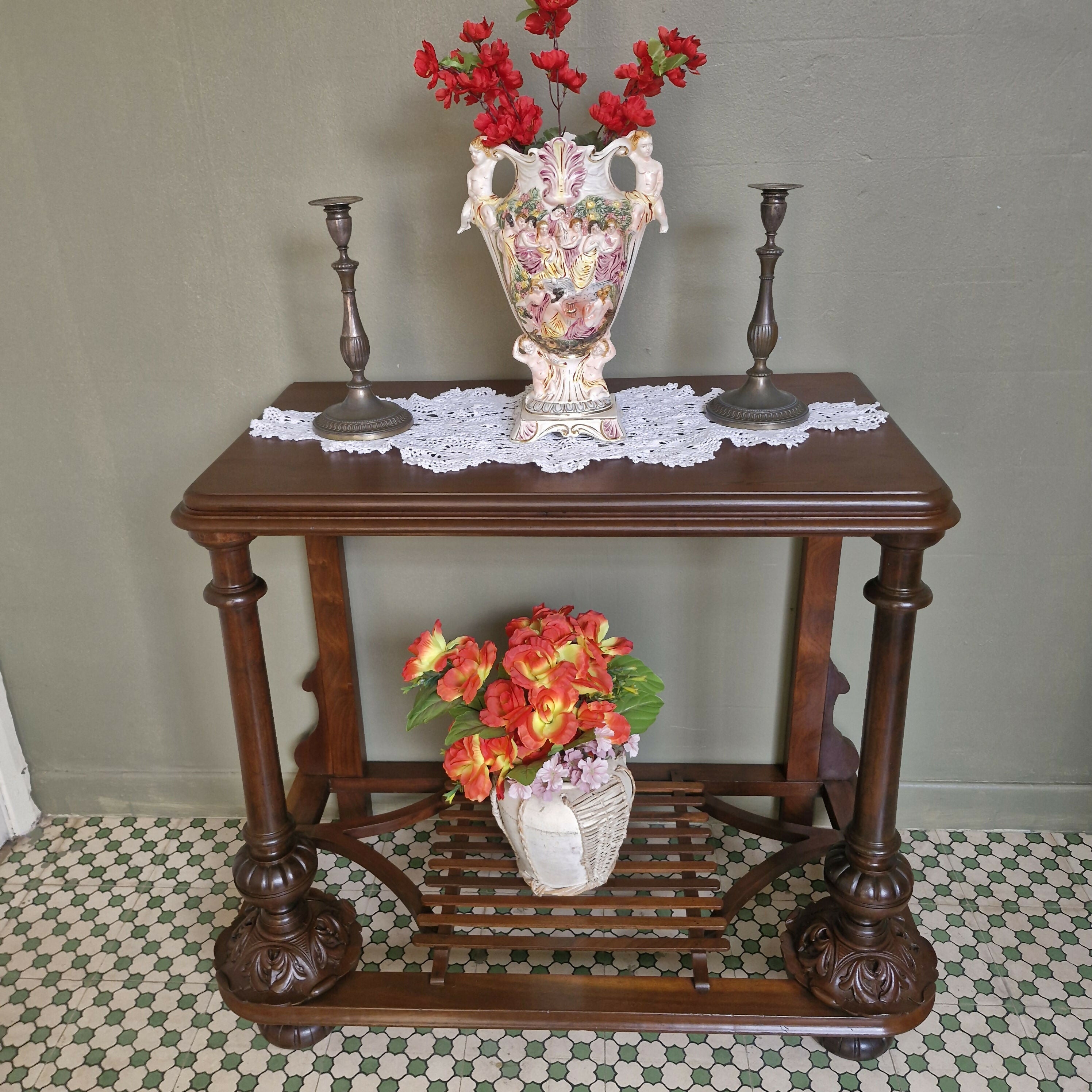 Mesa Console Entalhada