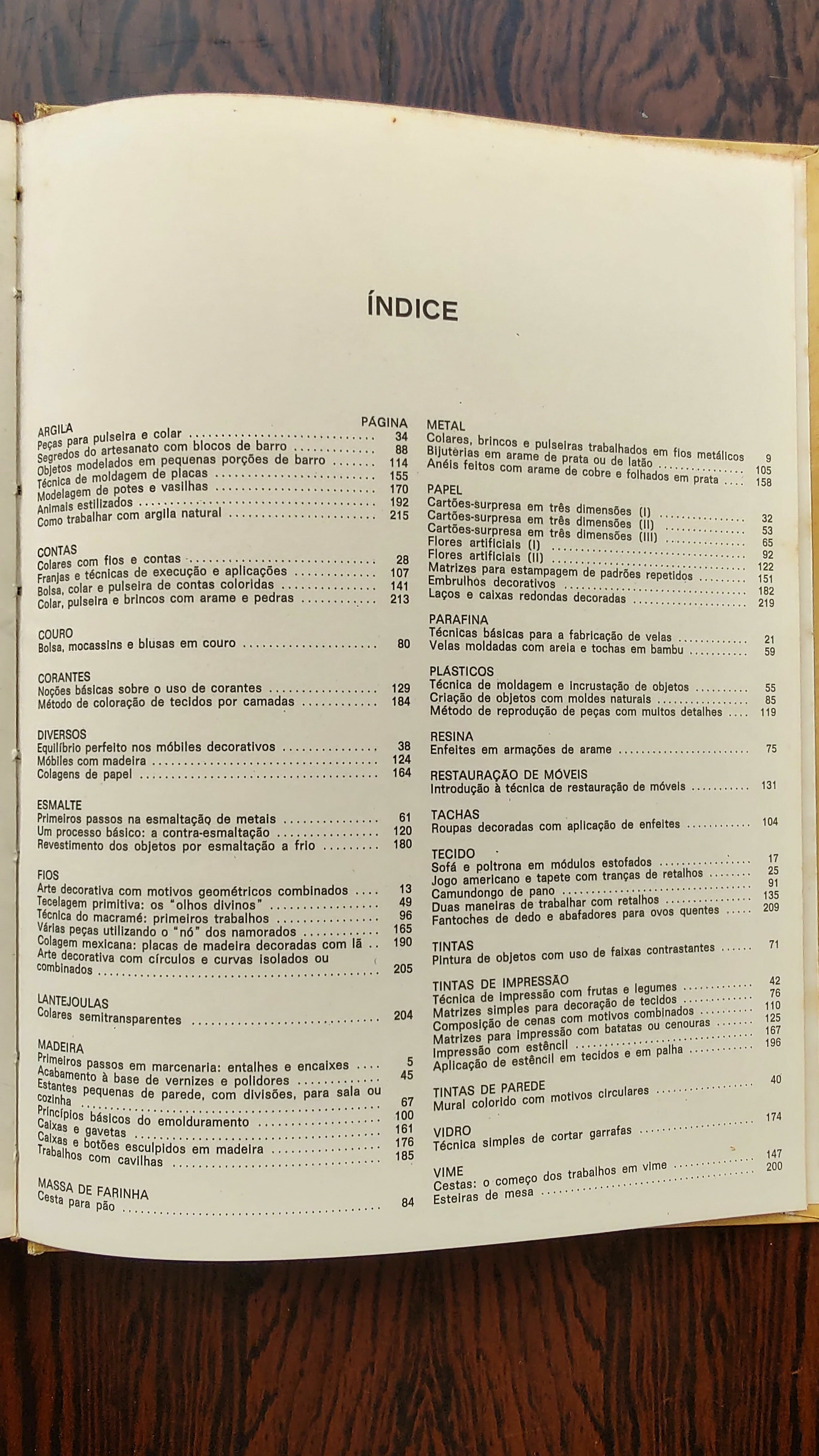 Livro "Boa ideia! Artesanato em Casa" de 1976
