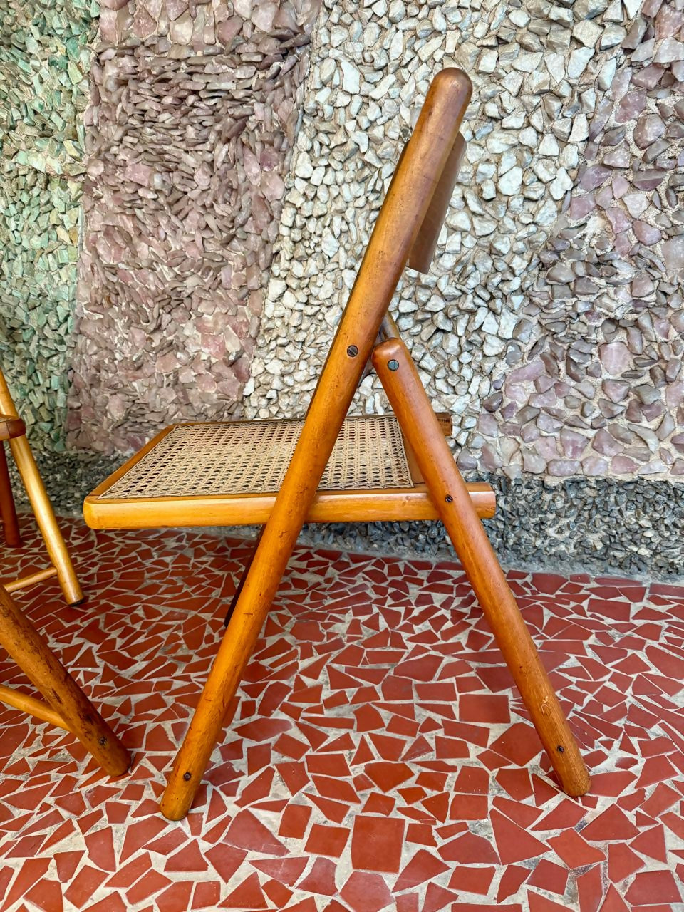 Trio de cadeiras dobráveis- Aldo Cini para Madesa