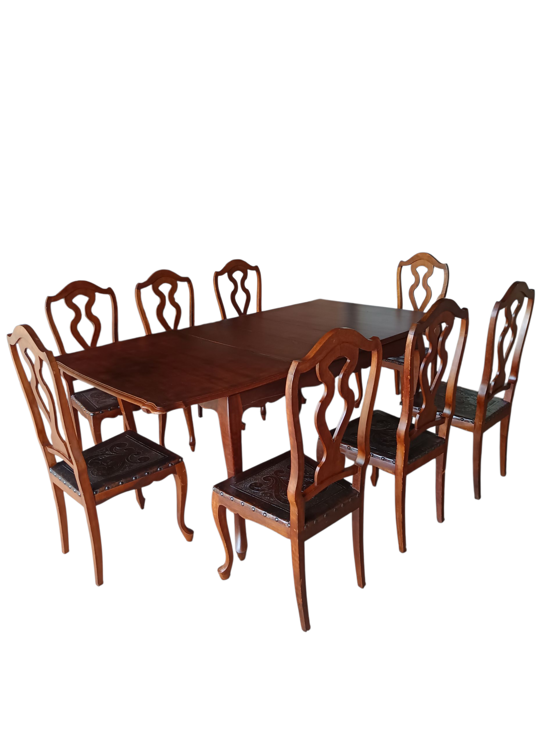 Maravilhosa Mesa Luís XV com 8 cadeiras