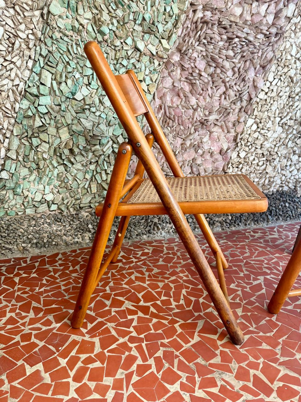 Trio de cadeiras dobráveis- Aldo Cini para Madesa