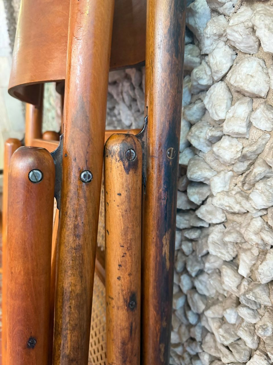 Trio de cadeiras dobráveis- Aldo Cini para Madesa