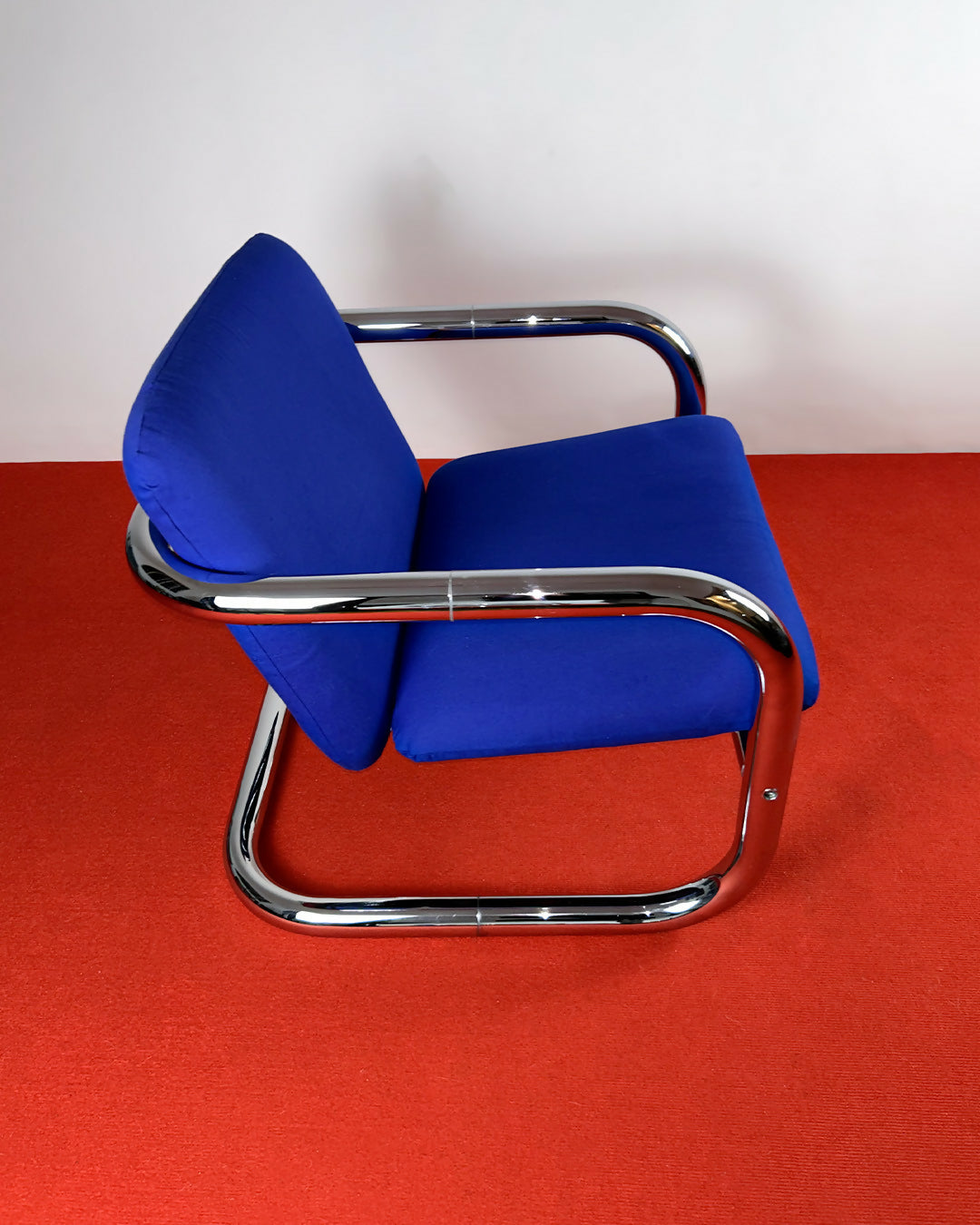 Poltrona Kopenhagen Cromada Geraldo de Barros para a Hobjeto, anos 70