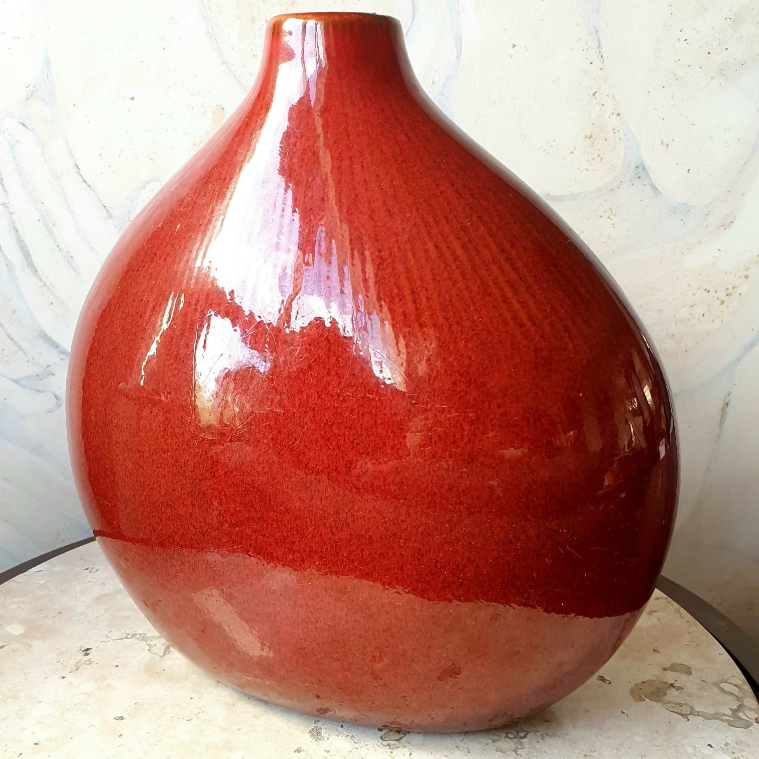 Vaso Bojudo e Grande em pesada porcelana chinesa