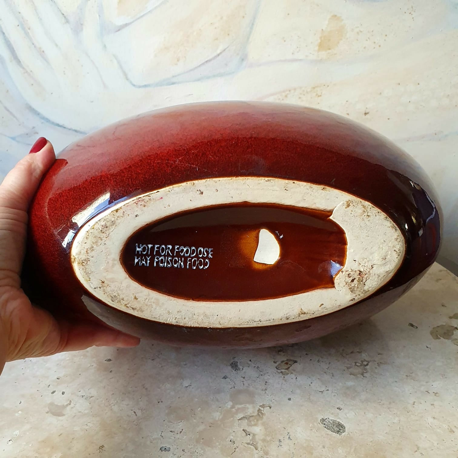 Vaso Bojudo e Grande em pesada porcelana chinesa