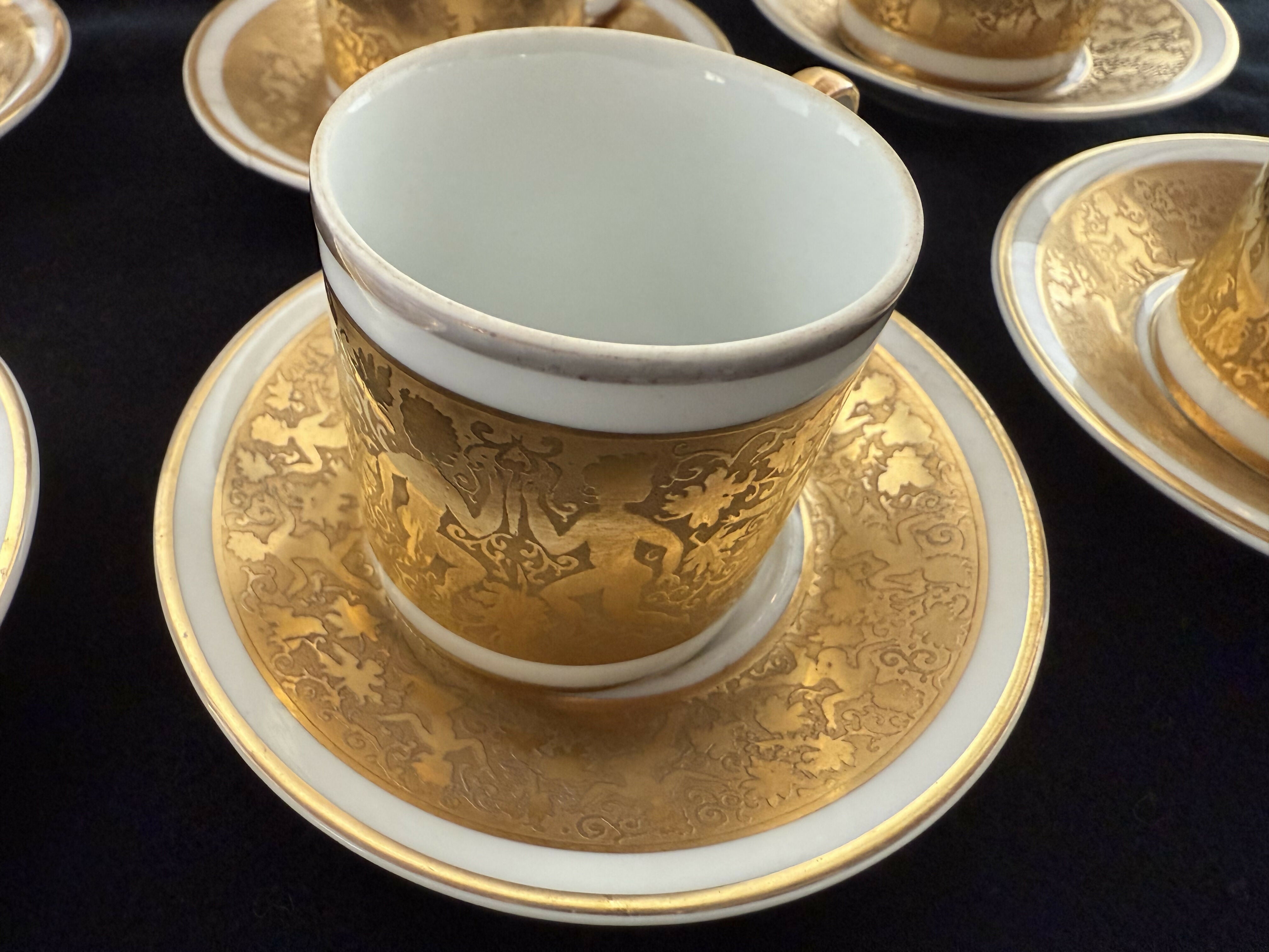 Jogo de café com prato de bolo porcelana 541 PA