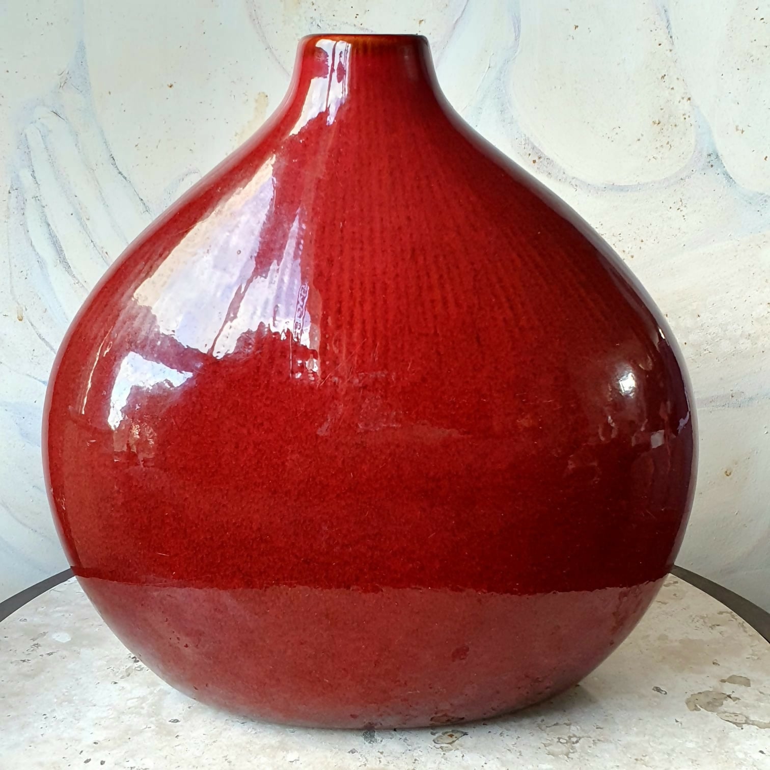 Vaso Bojudo e Grande em pesada porcelana chinesa