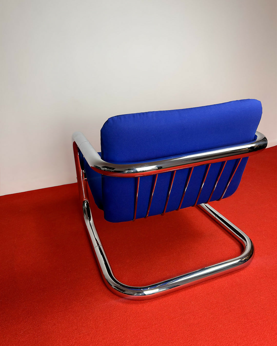 Poltrona Kopenhagen Cromada Geraldo de Barros para a Hobjeto, anos 70