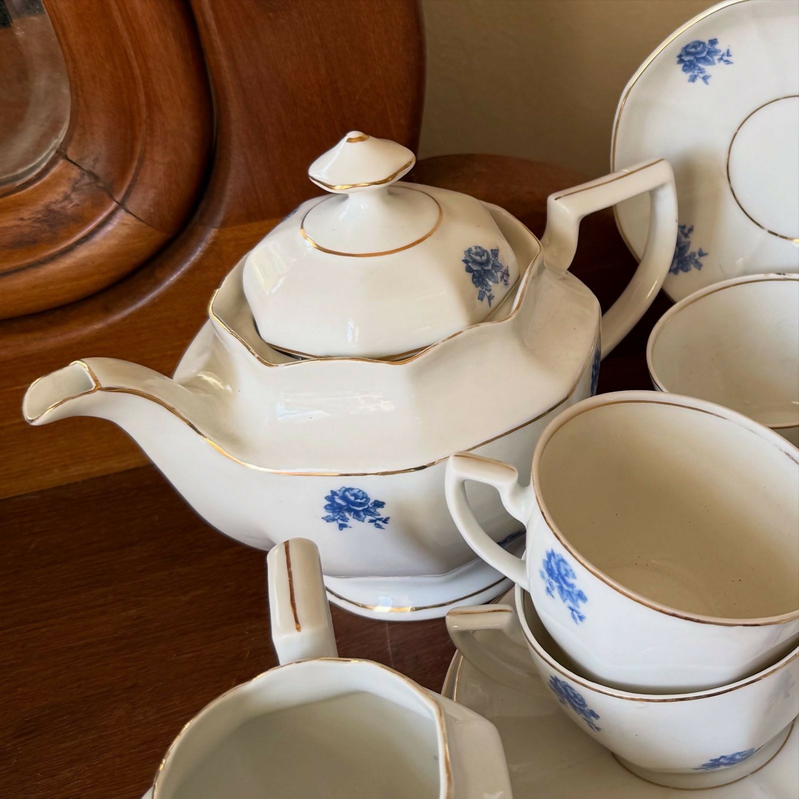 Conjunto para Chá da Fina Série: Rio Do Testo Porcelana Schmidt Brasil - Relíquias dos anos 50/60