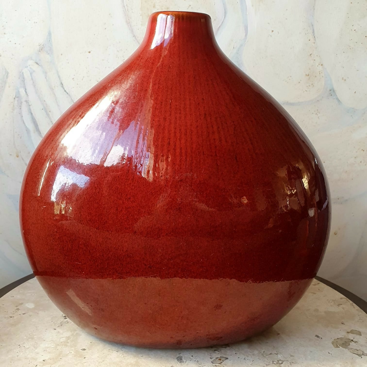 Vaso Bojudo e Grande em pesada porcelana chinesa