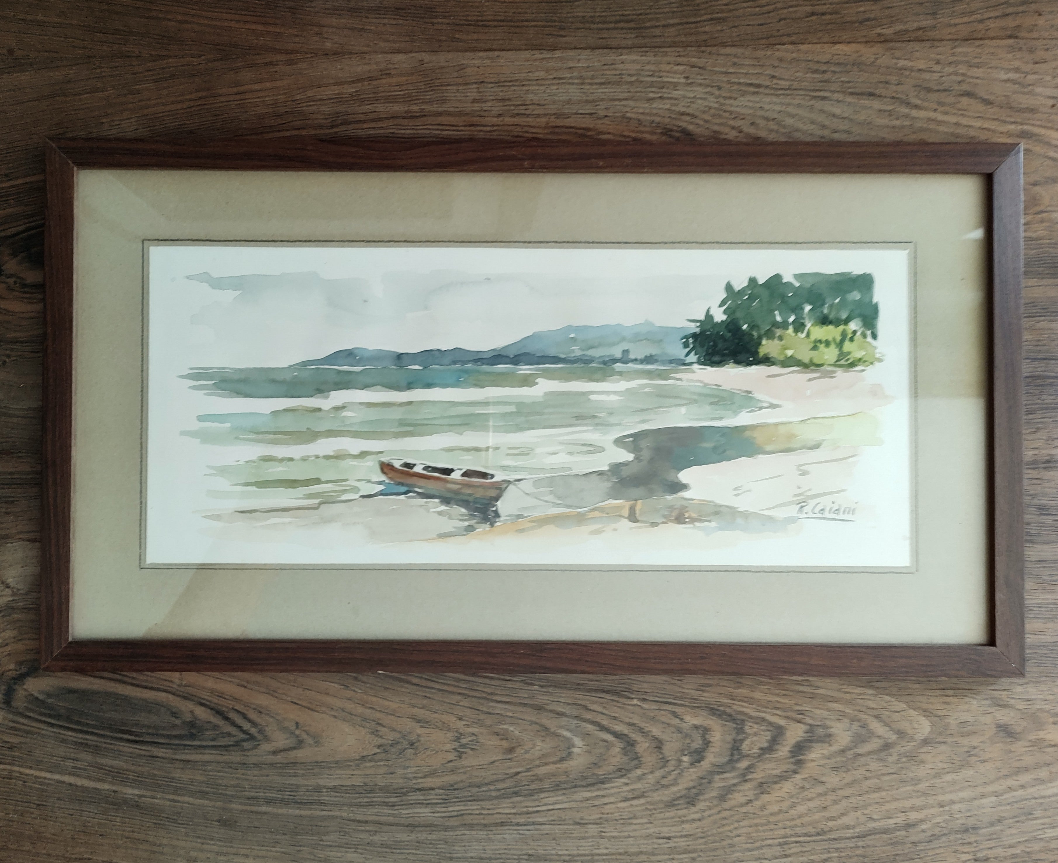 Dupla de quadros temática marinha Romeu Caiani- originais década 1980