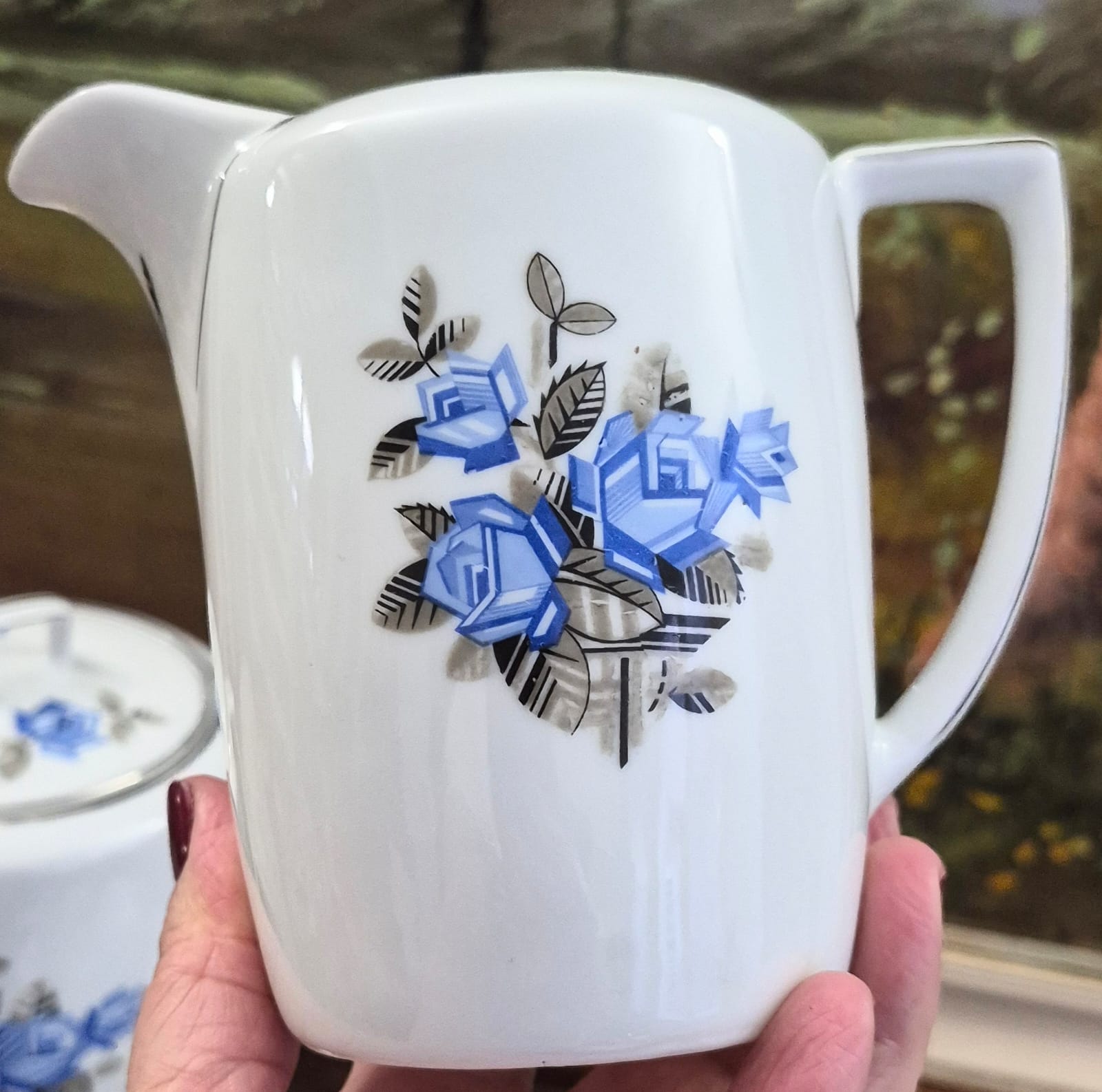  Conjunto para chá e café em porcelana antiga tcheca MZ (Moritz Zdekauer), anos 20/30, Art Decó. 23 peças.