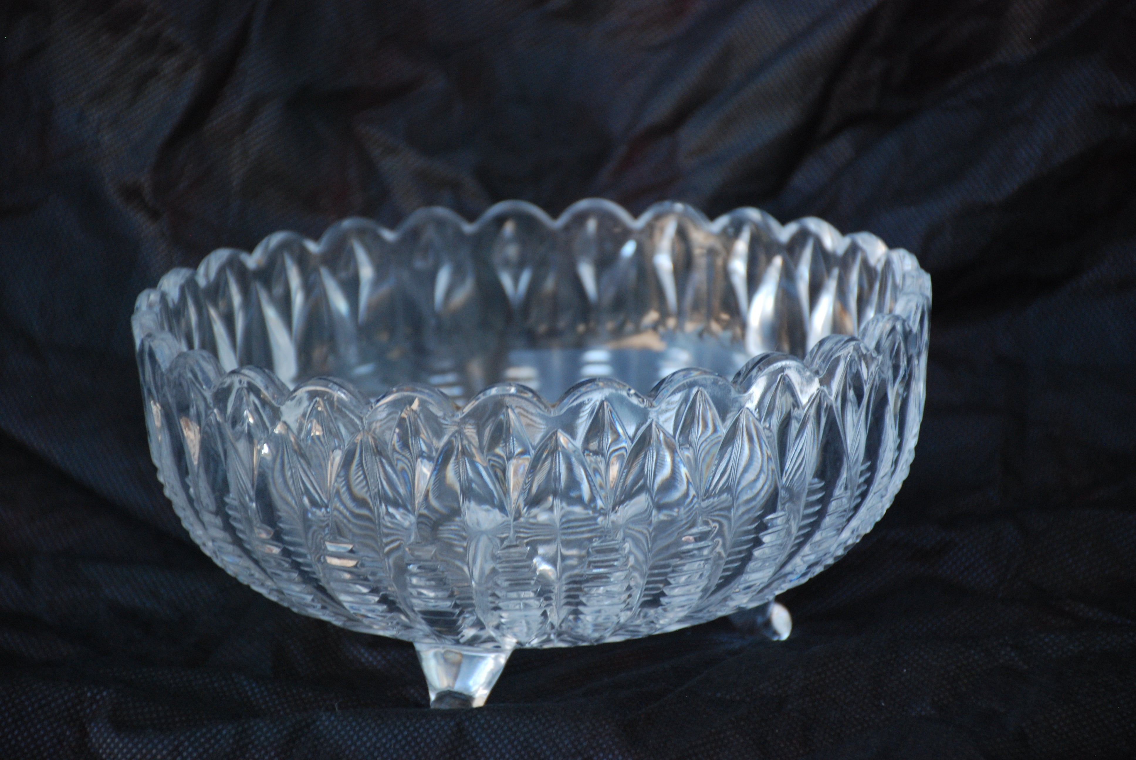 centro mesa , fruteira cristal da waterford, modelo sheridan, 19 X 8