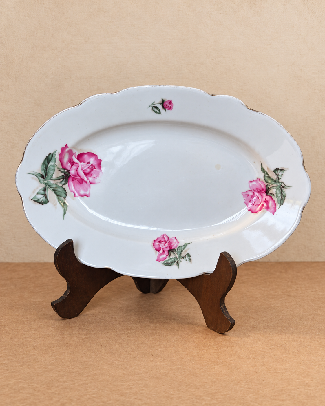 Travessa oval em porcelana floral Santa Clara, Espanha (DMCPS_488)