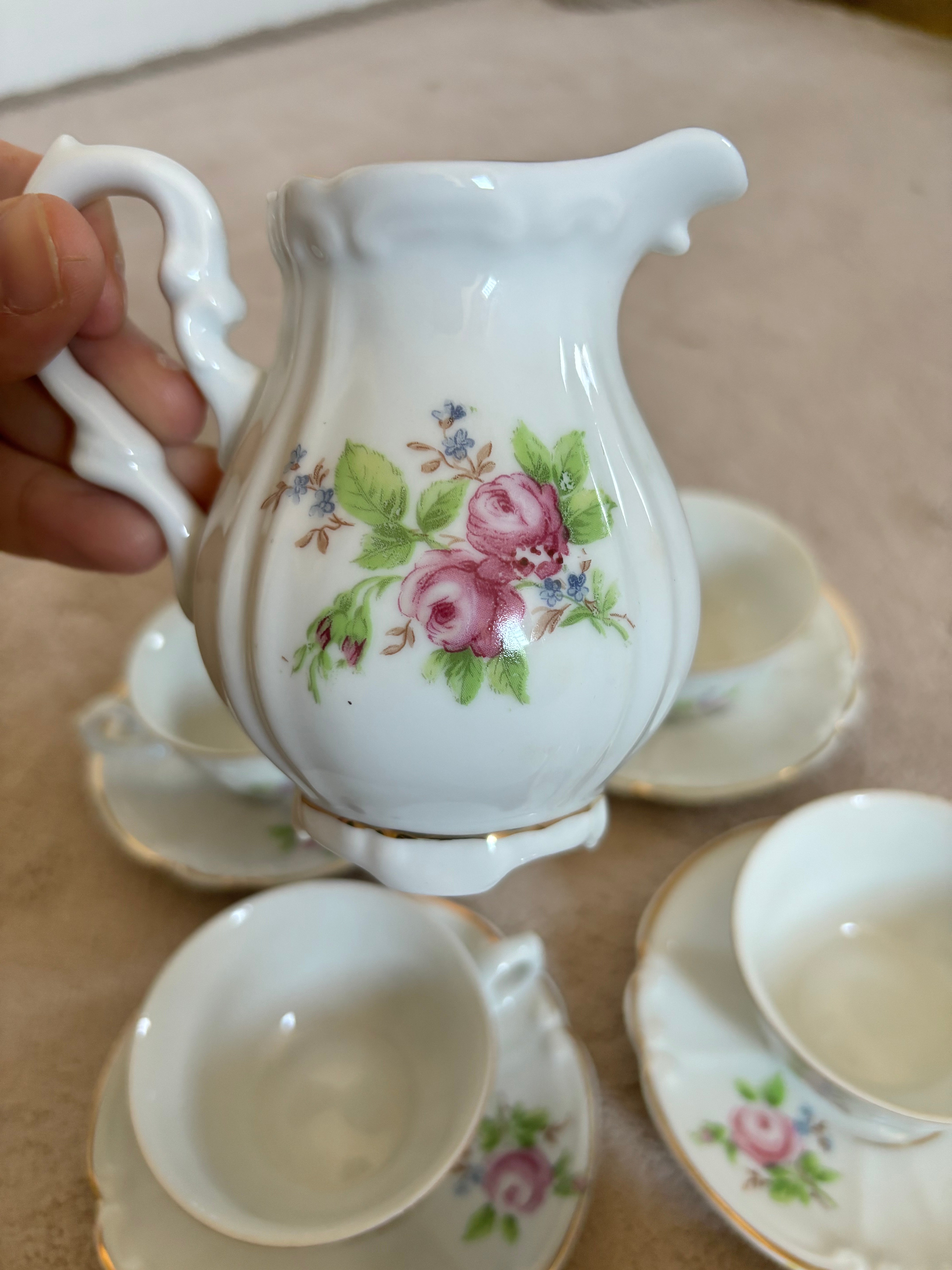 Jogo de Café + Leiteira Porcelana Mauá