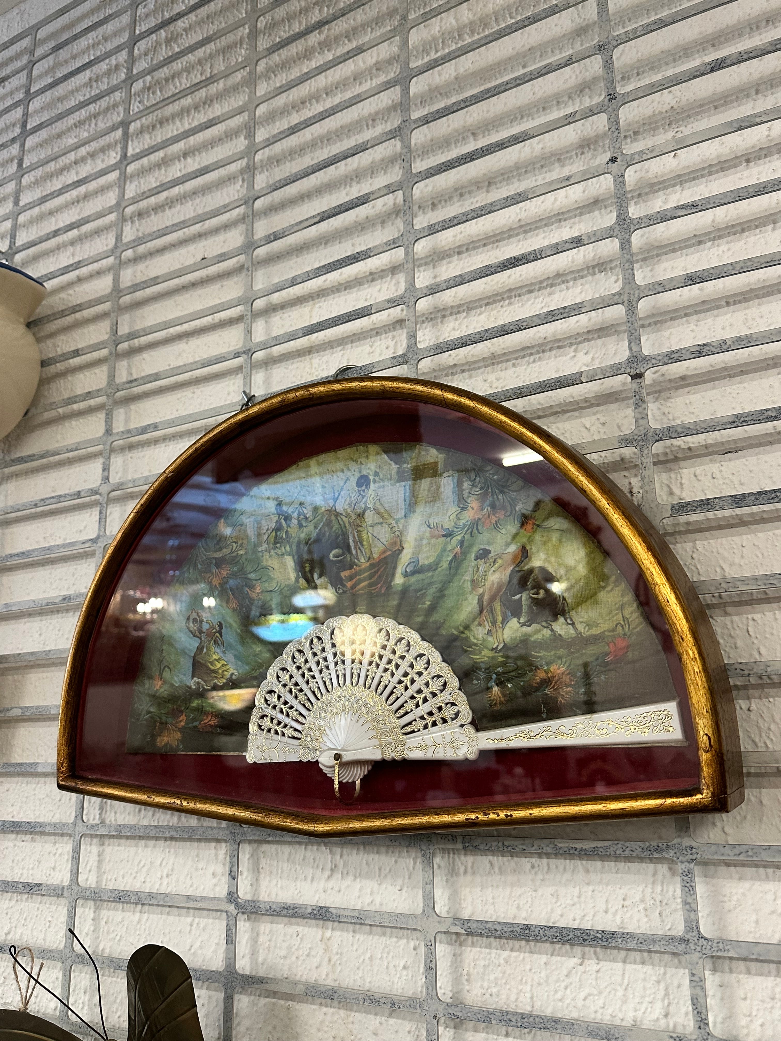 Quadro com Leque Espanhol Decorativo – Tauromaquia | Séc. XX