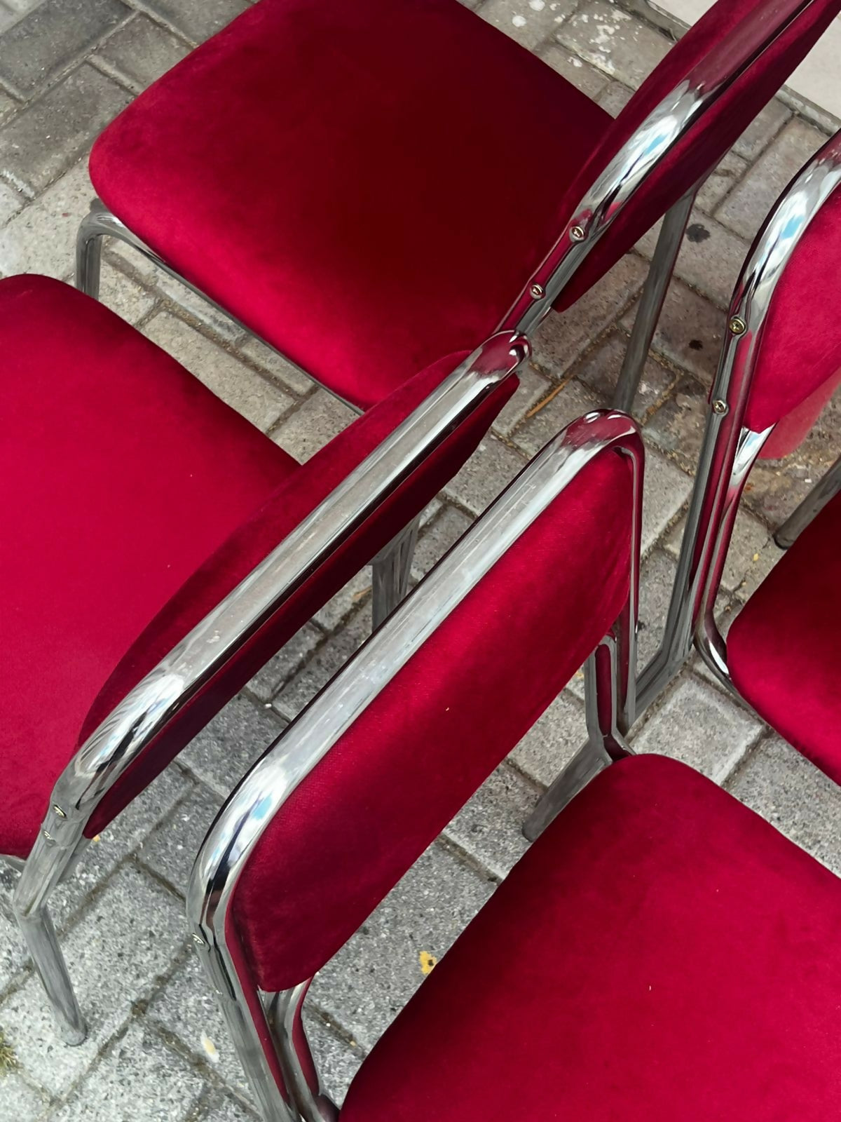 Conjunto de 4 cadeiras tubulares Bauhaus | original anos 70