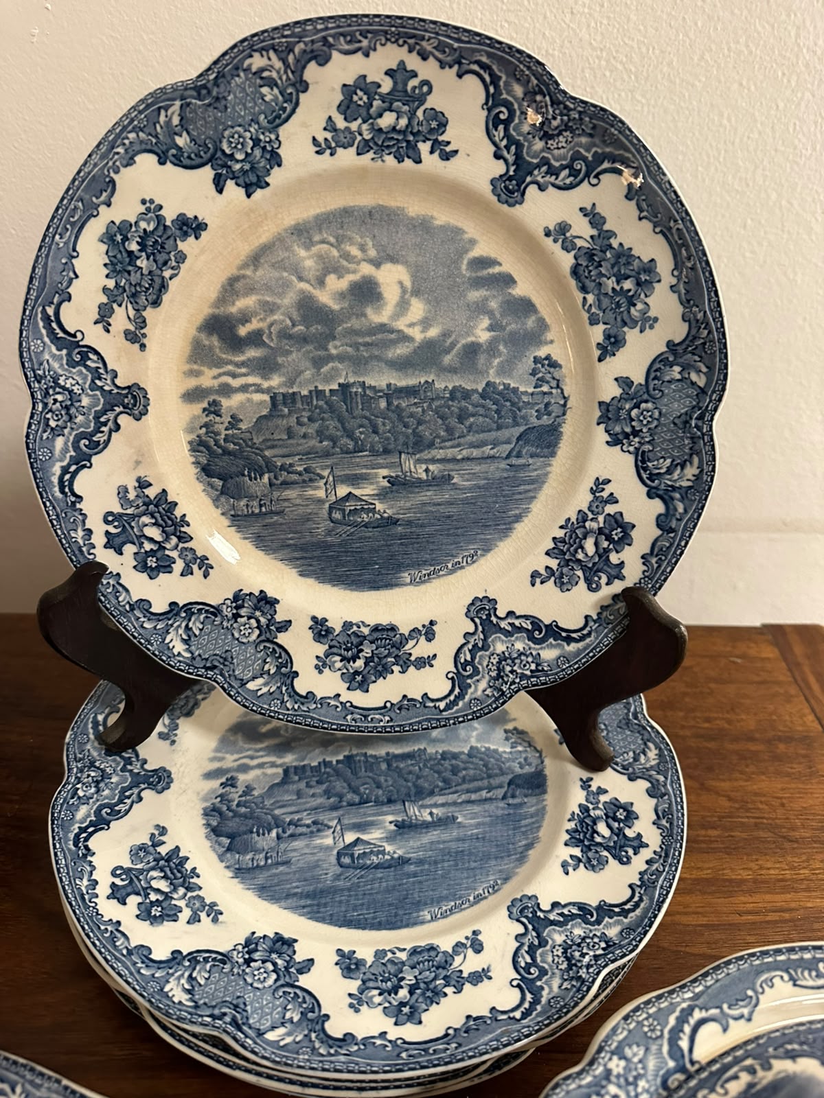 Aparelho de Jantar Old Britain Castles Johnson Bros em azul 