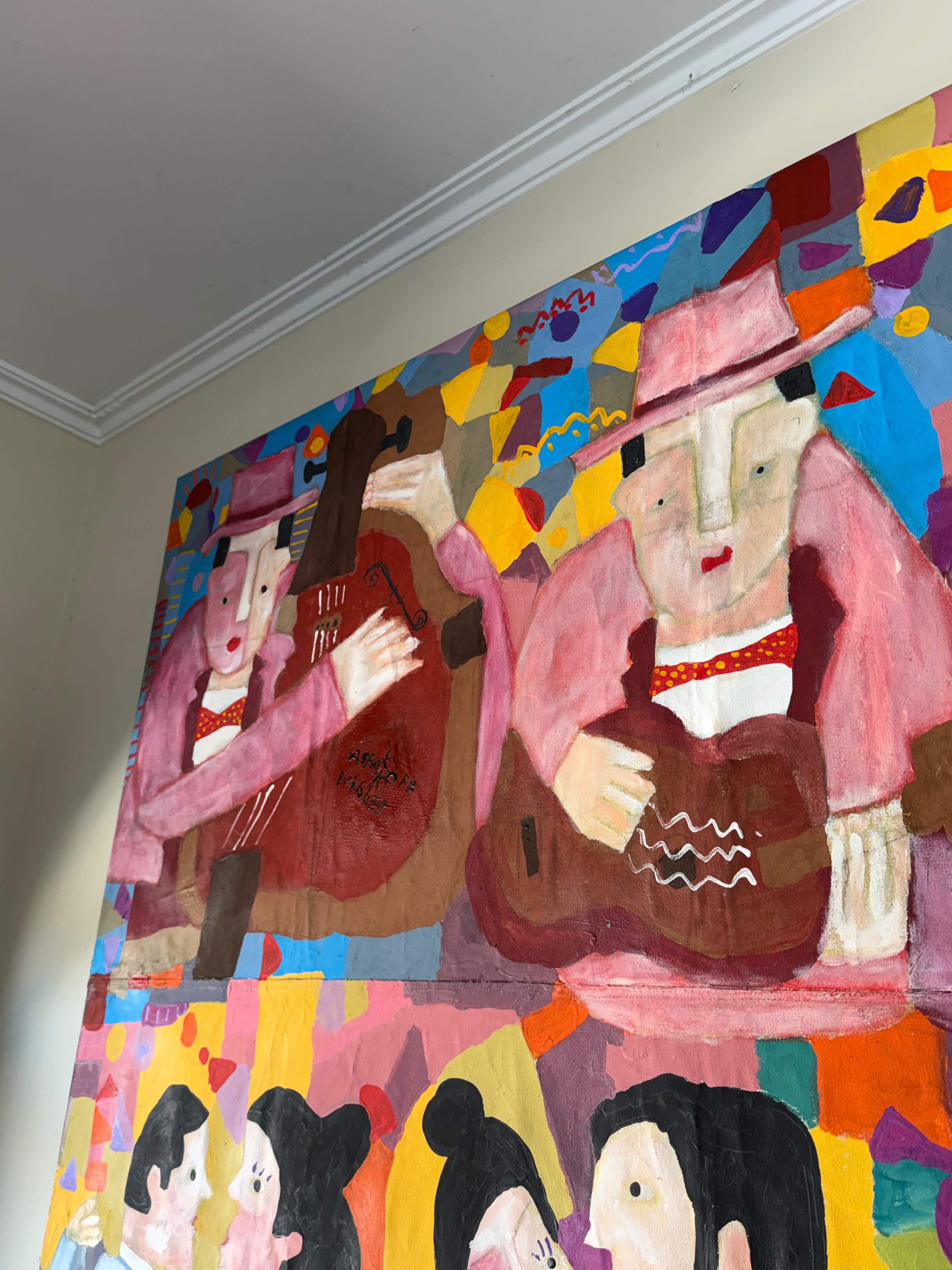 Grande Quadro artista Nibbes retratando Música e Dança 