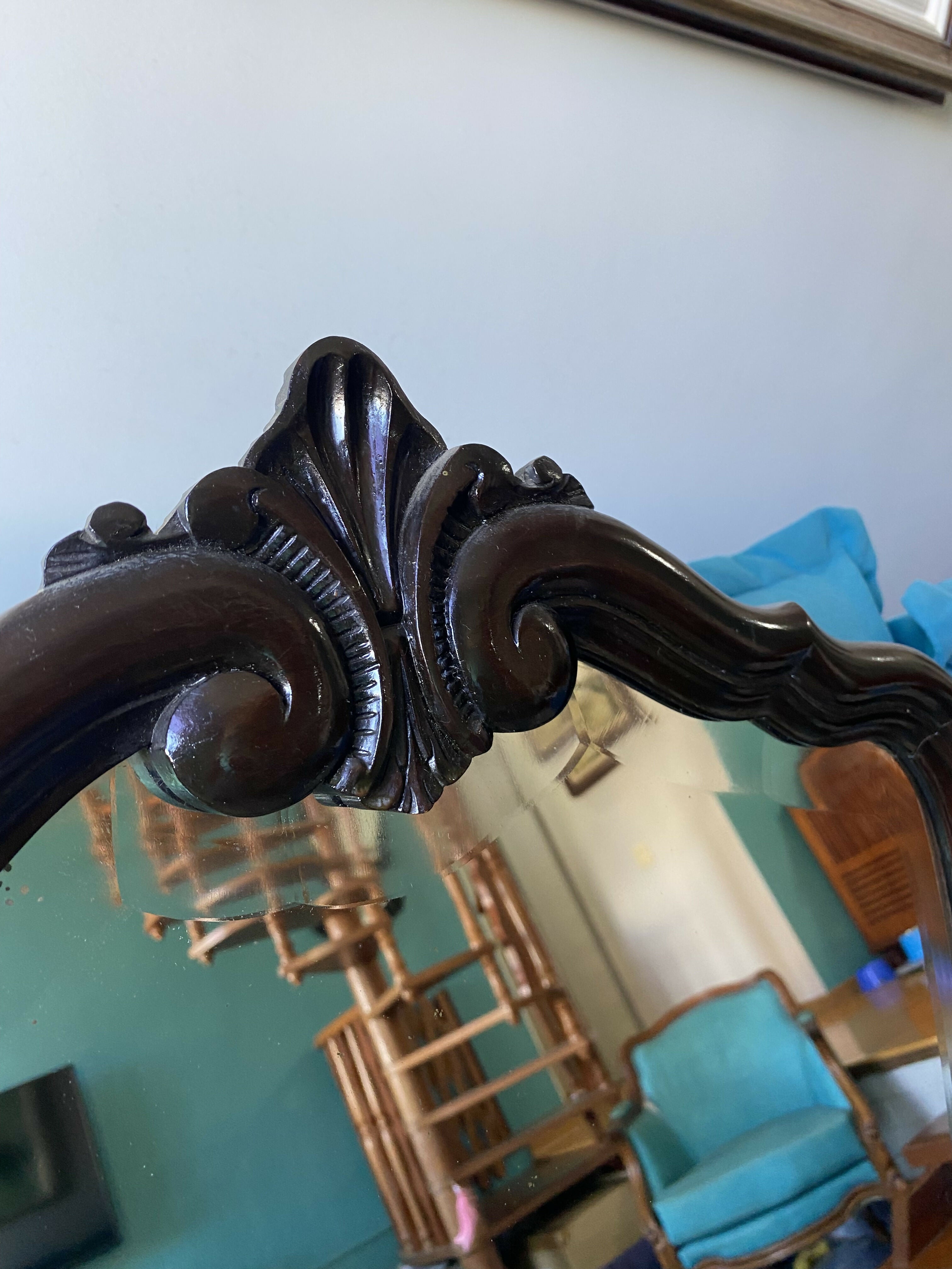 Lindo espelho em laca black piano