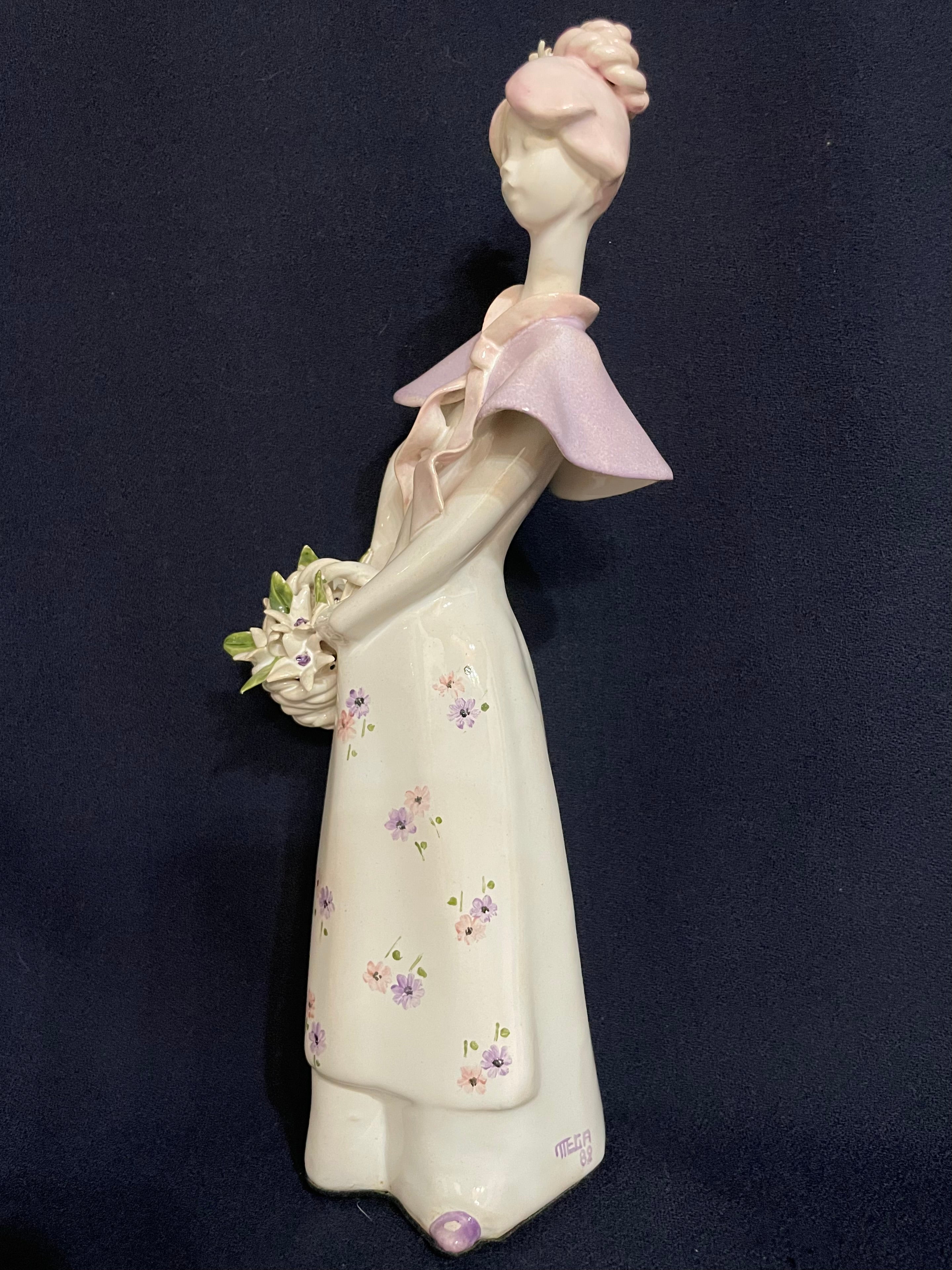 Escultura porcelana camponesa - Mega 1982