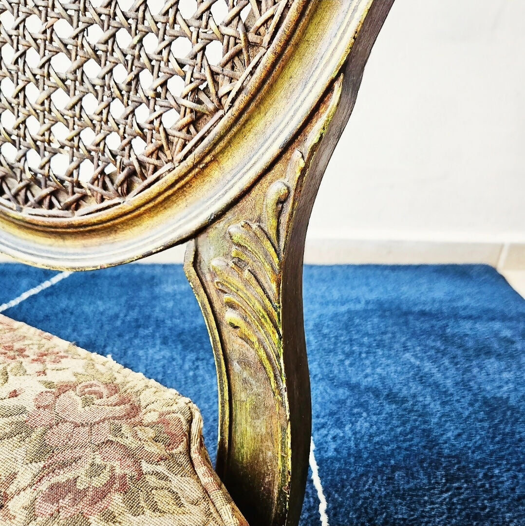 PAR DE ANTIGAS POLTRONAS BAIXAS ESTILO LUIS XVI