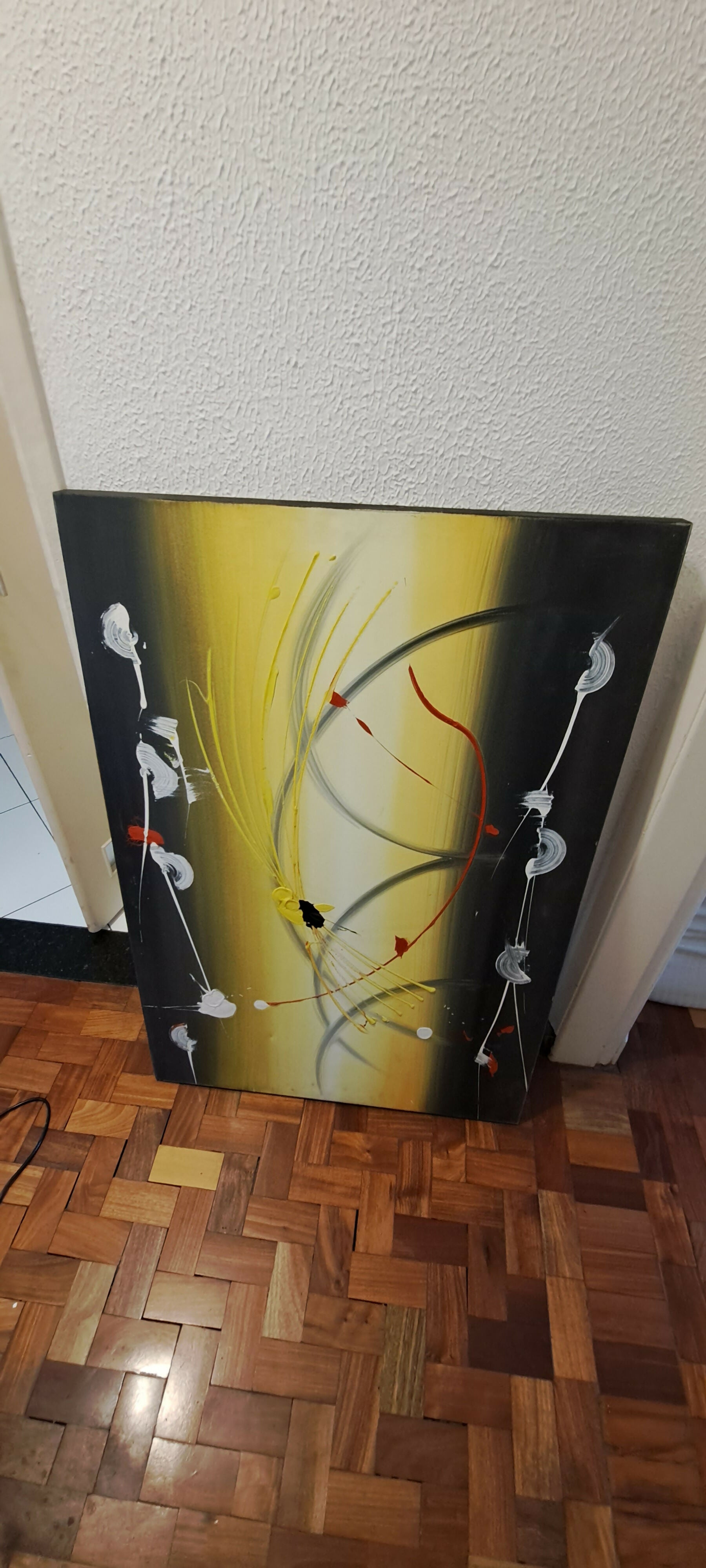 Trio de quadros abstratos