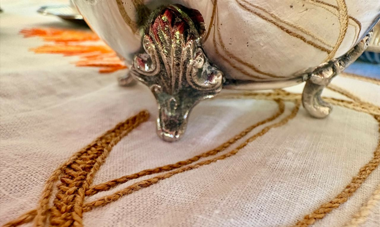 Jogo de café espanhol banhado a prata