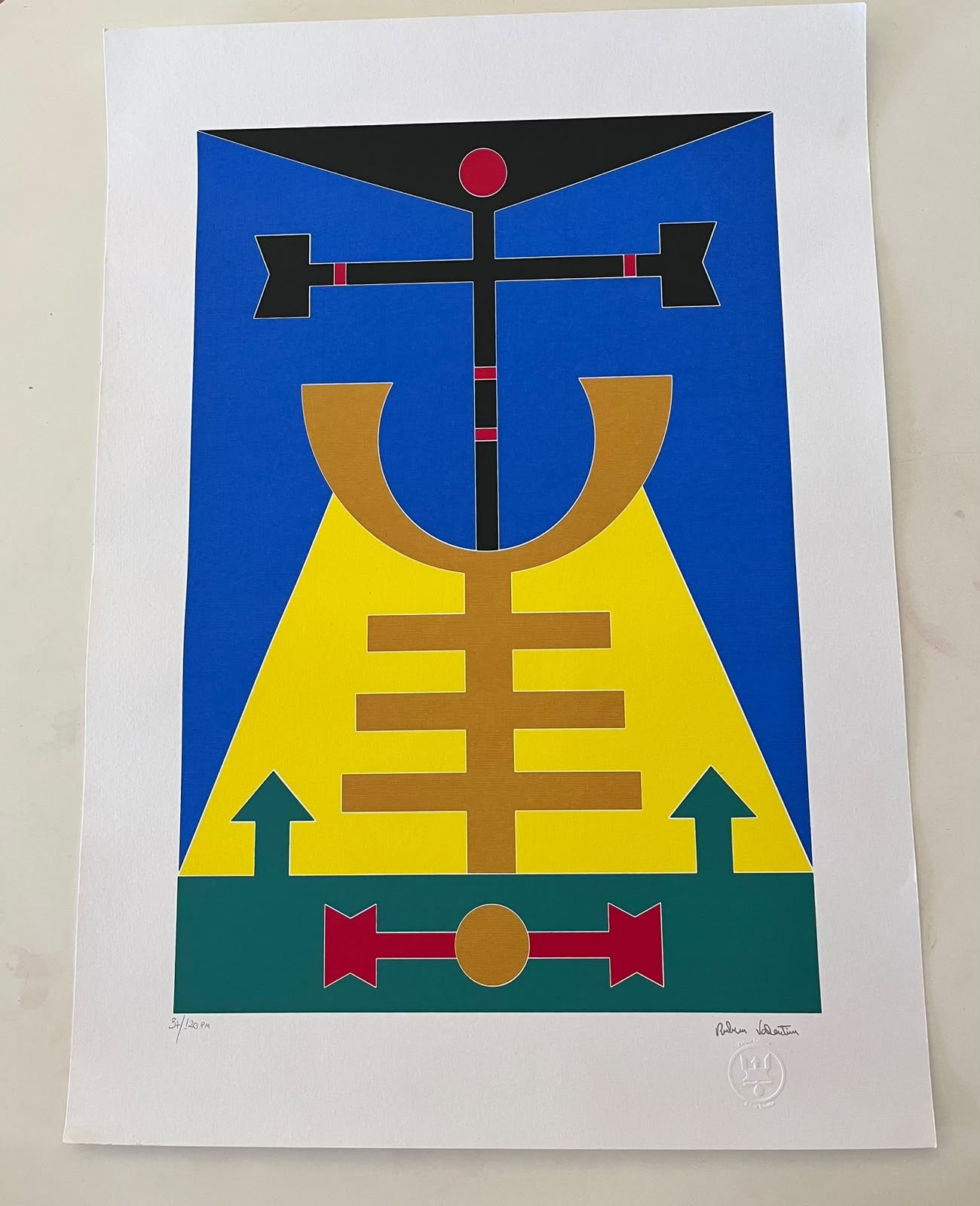 Serigrafia de Rubem Valentim – 37/120 PM – Post Mortem