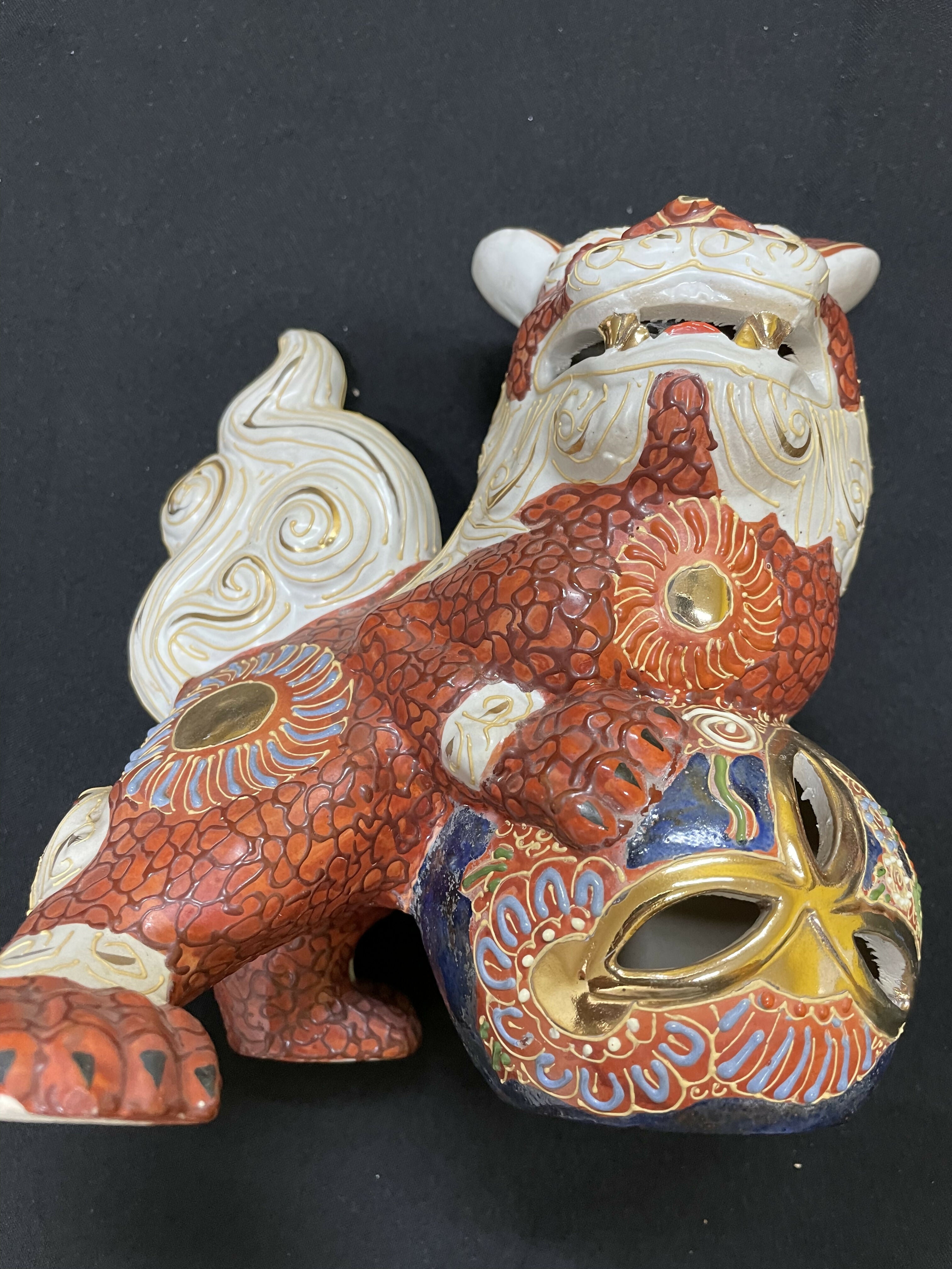 Par de Estátuas decorativas de Cães de Pho