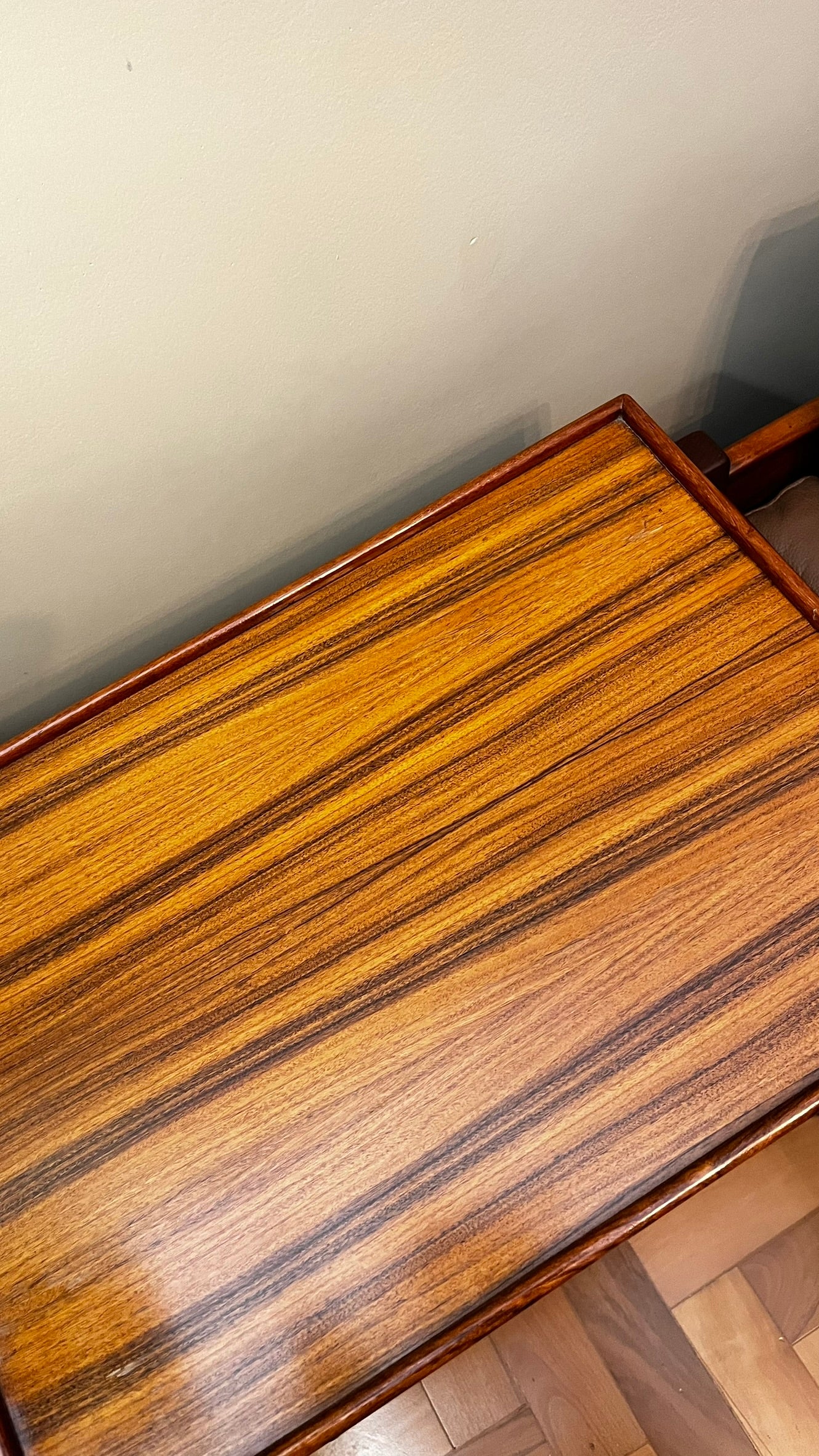 (Par) Mesa Lateral Auxiliar Madeira Clara Anos 70