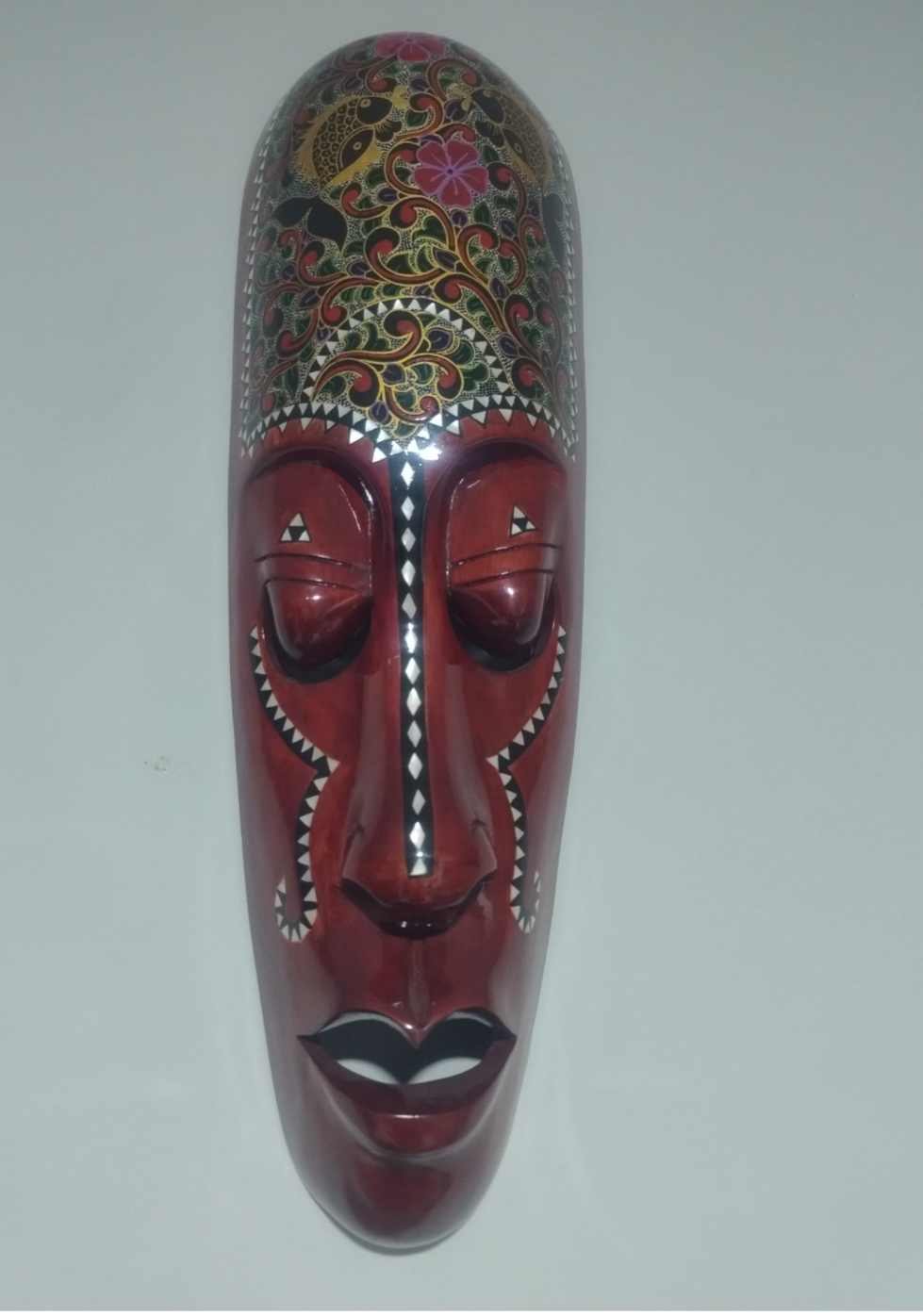 Máscara Tailandesa Decorativa em Madeira