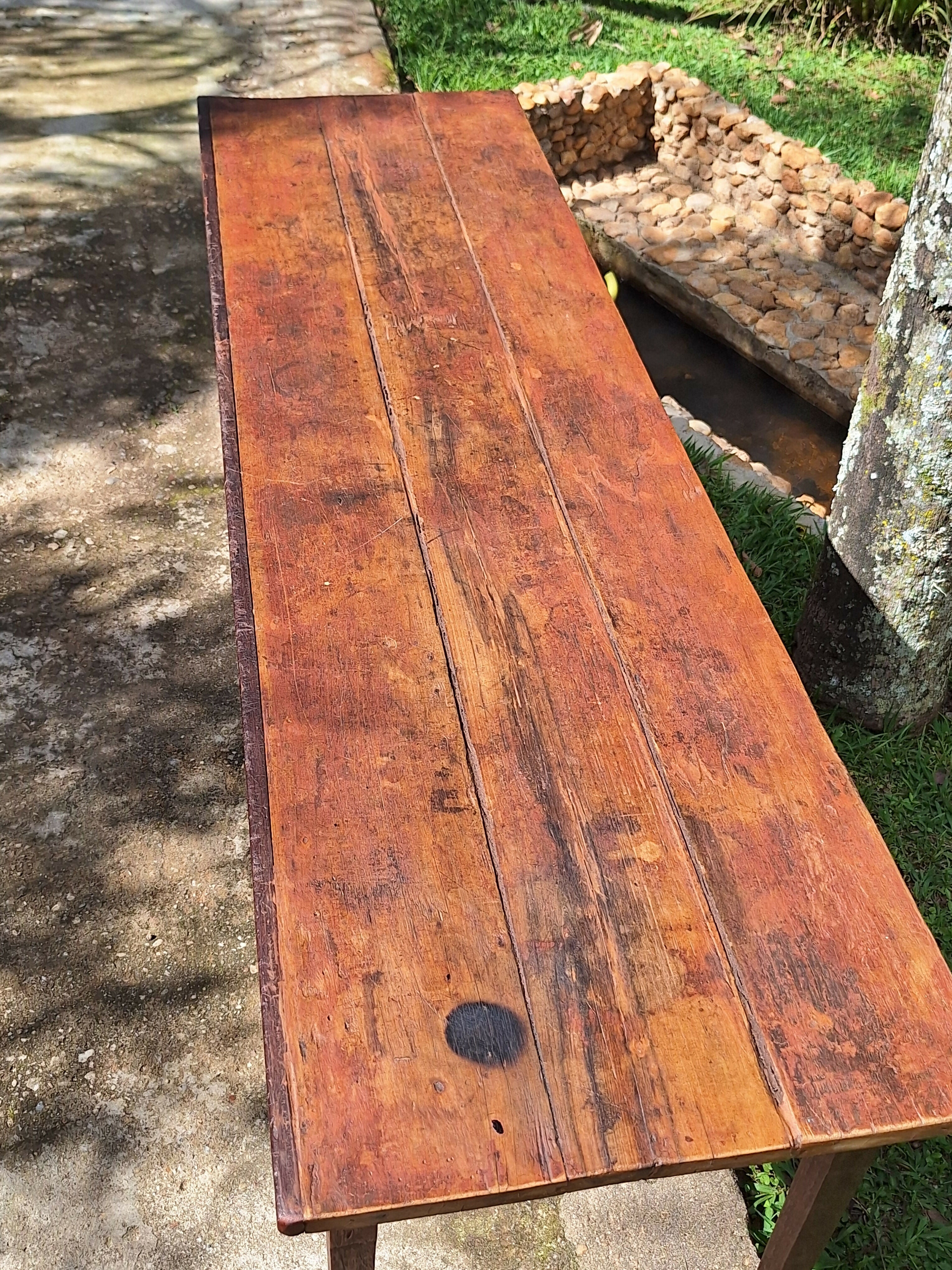 Mesa de Jantar / Aparador Antigo Madeira Maciça Garimpo Mineiro