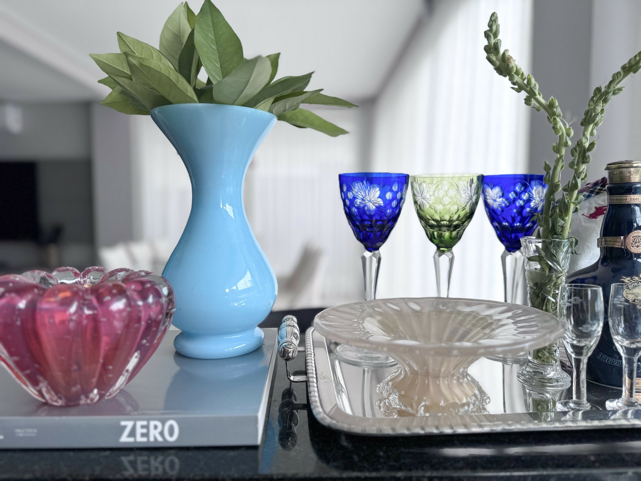 Bandeja retangular Wolff prata 90