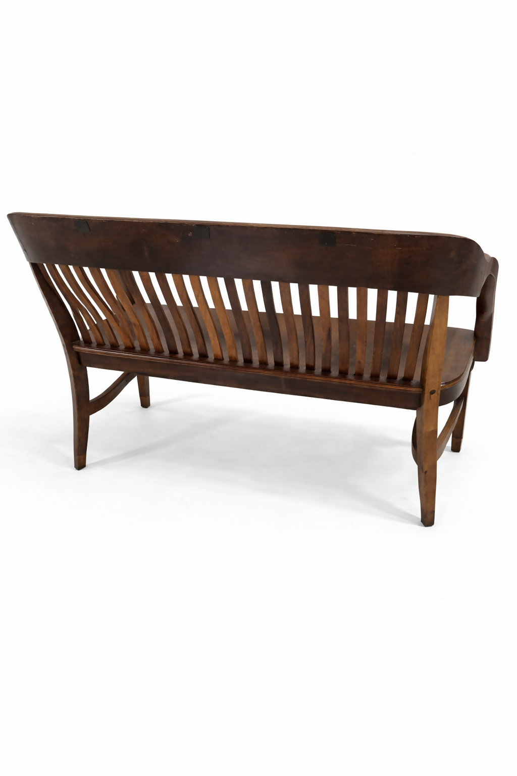 Banco Cimo com encosto ripado em Imbuia maciça