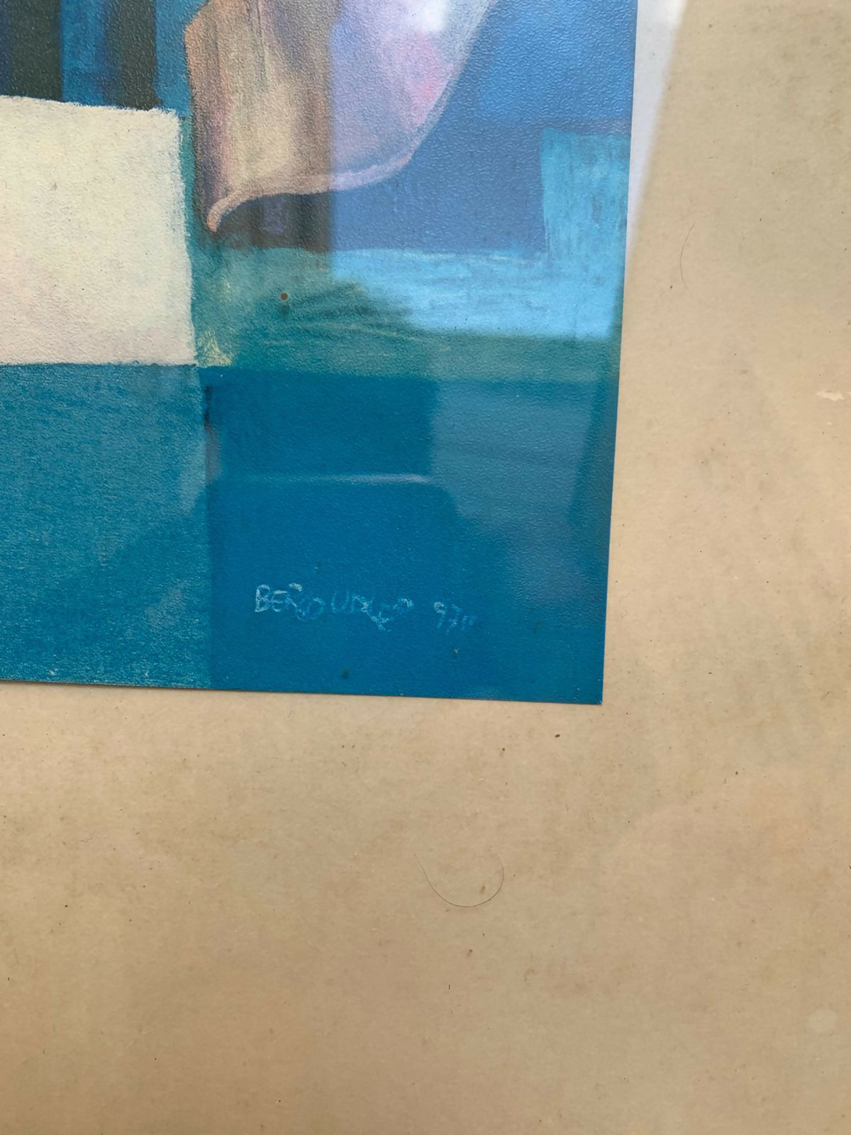 Quadro com Gravura — Berco Udler | Figuras em Azul