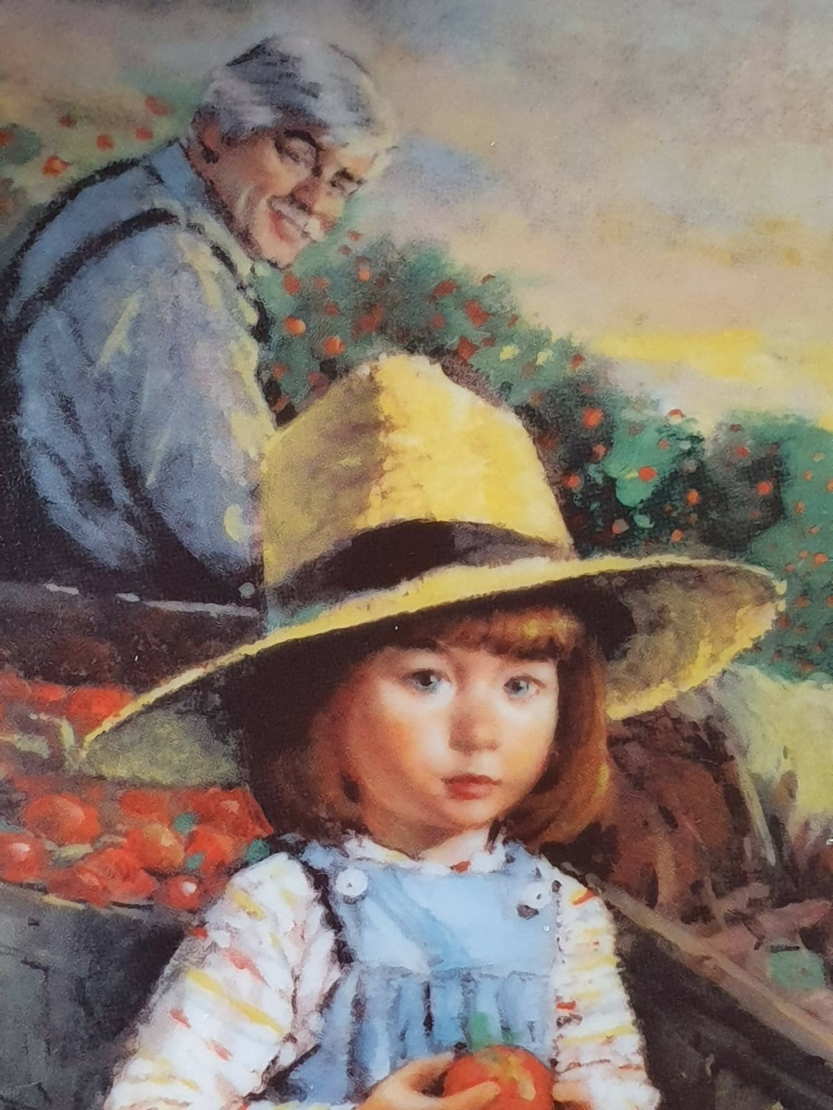 Prato decorativo raro de colecionador &quot;Pick of the Crop&quot;, 1987, Dominion China, Ontario Canada. Maravilhoso!