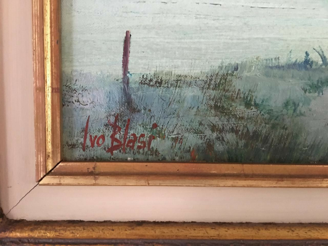 Quadro, óleo sobre tela, de Ivo Blasi, assinado e datado 1990. Elegante e lindo!