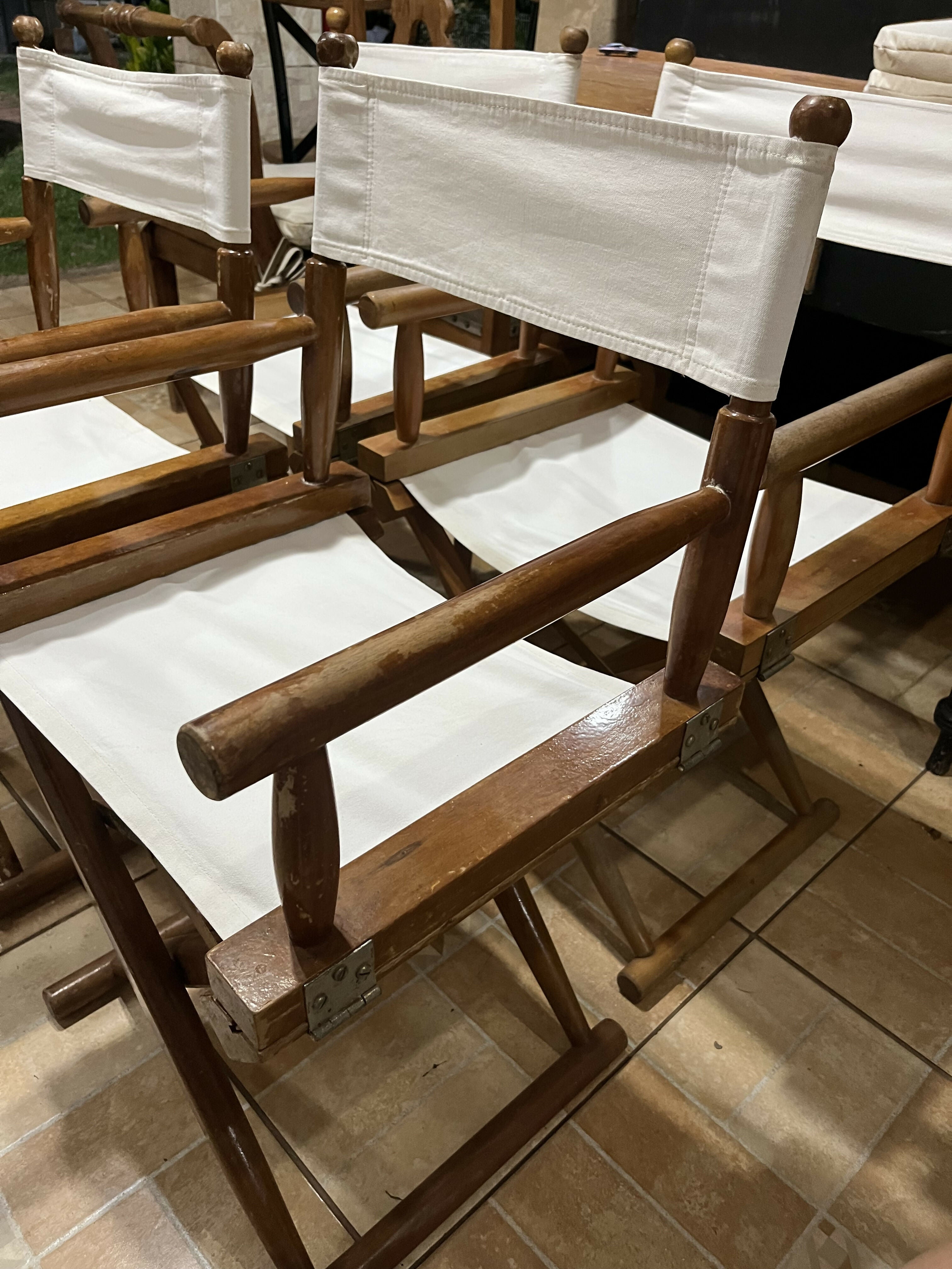 Conjunto de 4 Cadeiras Diretor em madeira maciça (armação) **Relíquia**