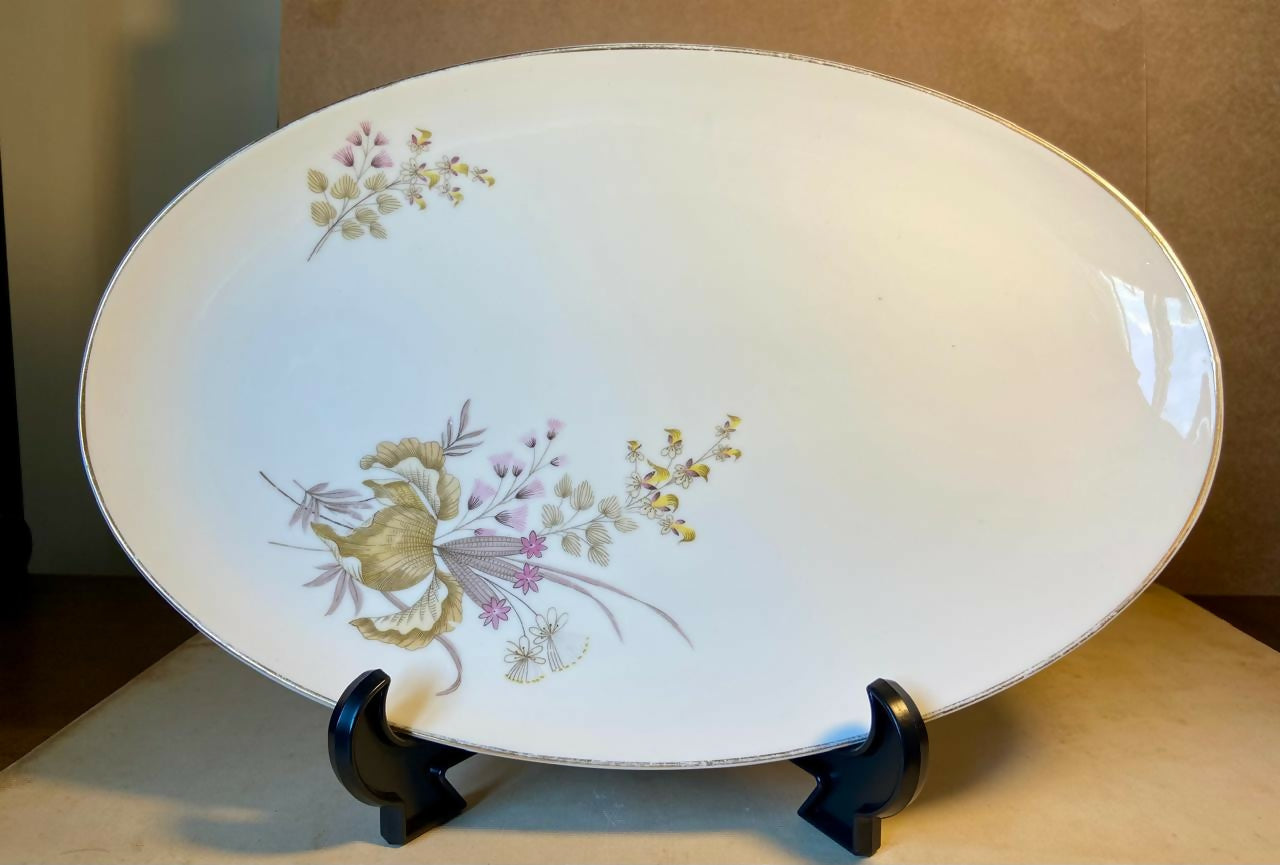 Travessa Oval em Porcelana Brennand com decoração floral (DMCPS_315)