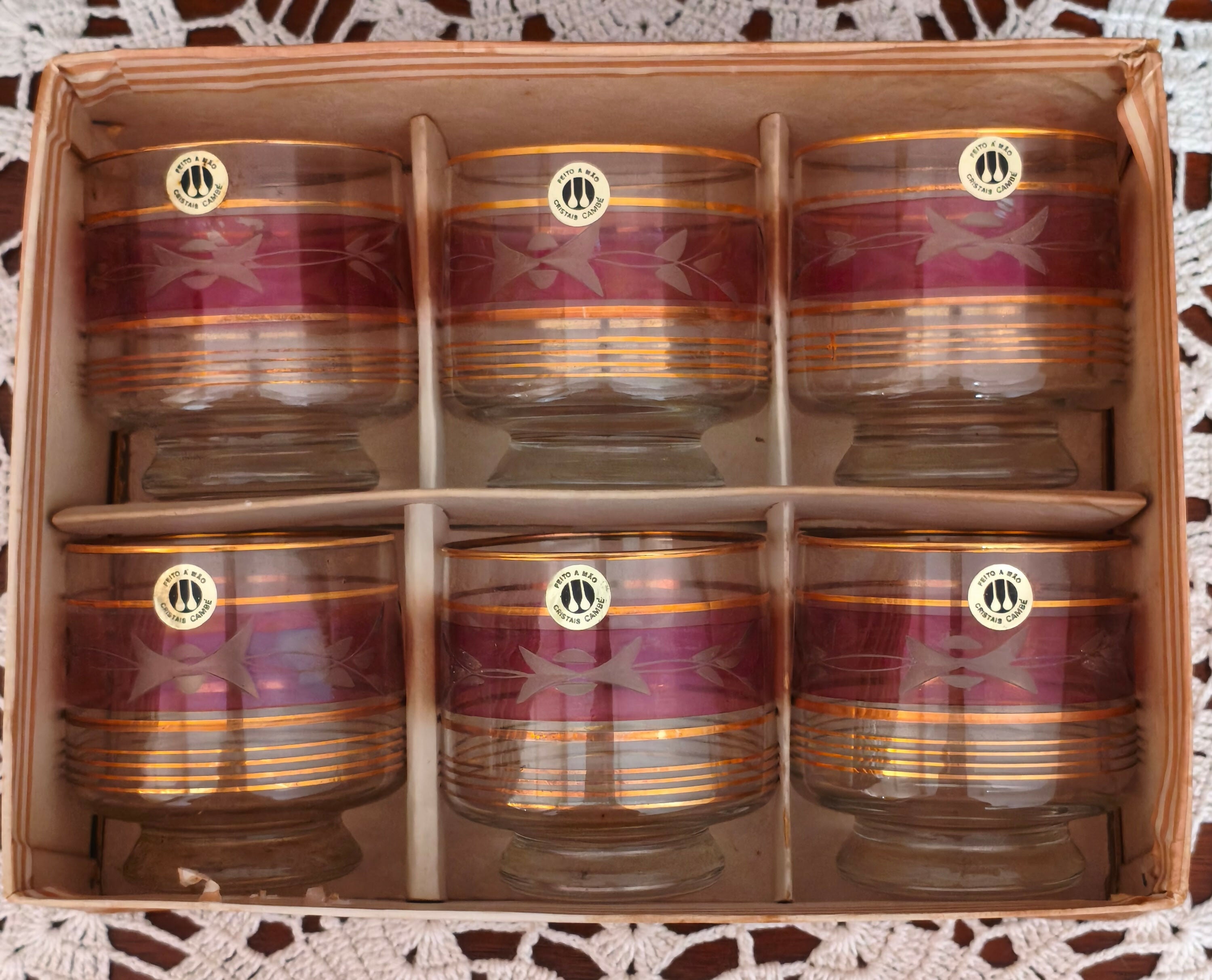 Conjunto 6 Copos Cristais Cambé
