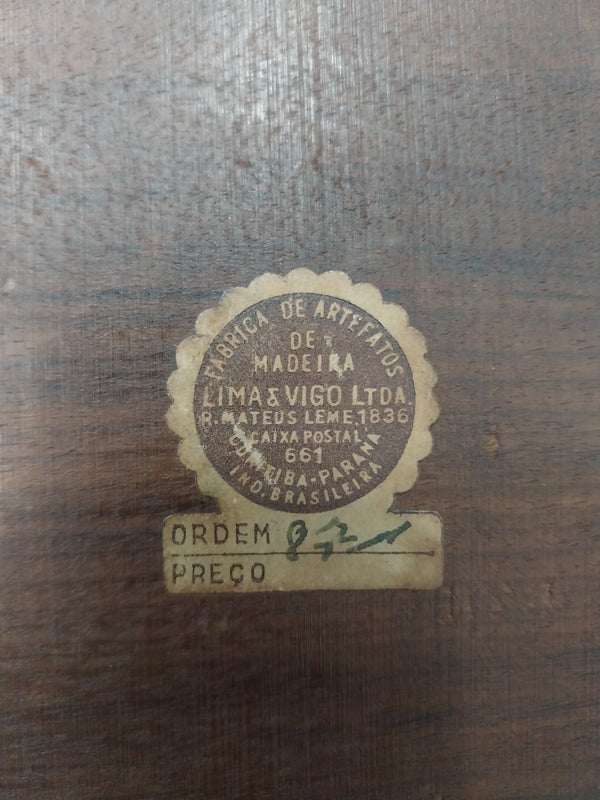 Caixa Antiga em Marchetaria com decoração floral 