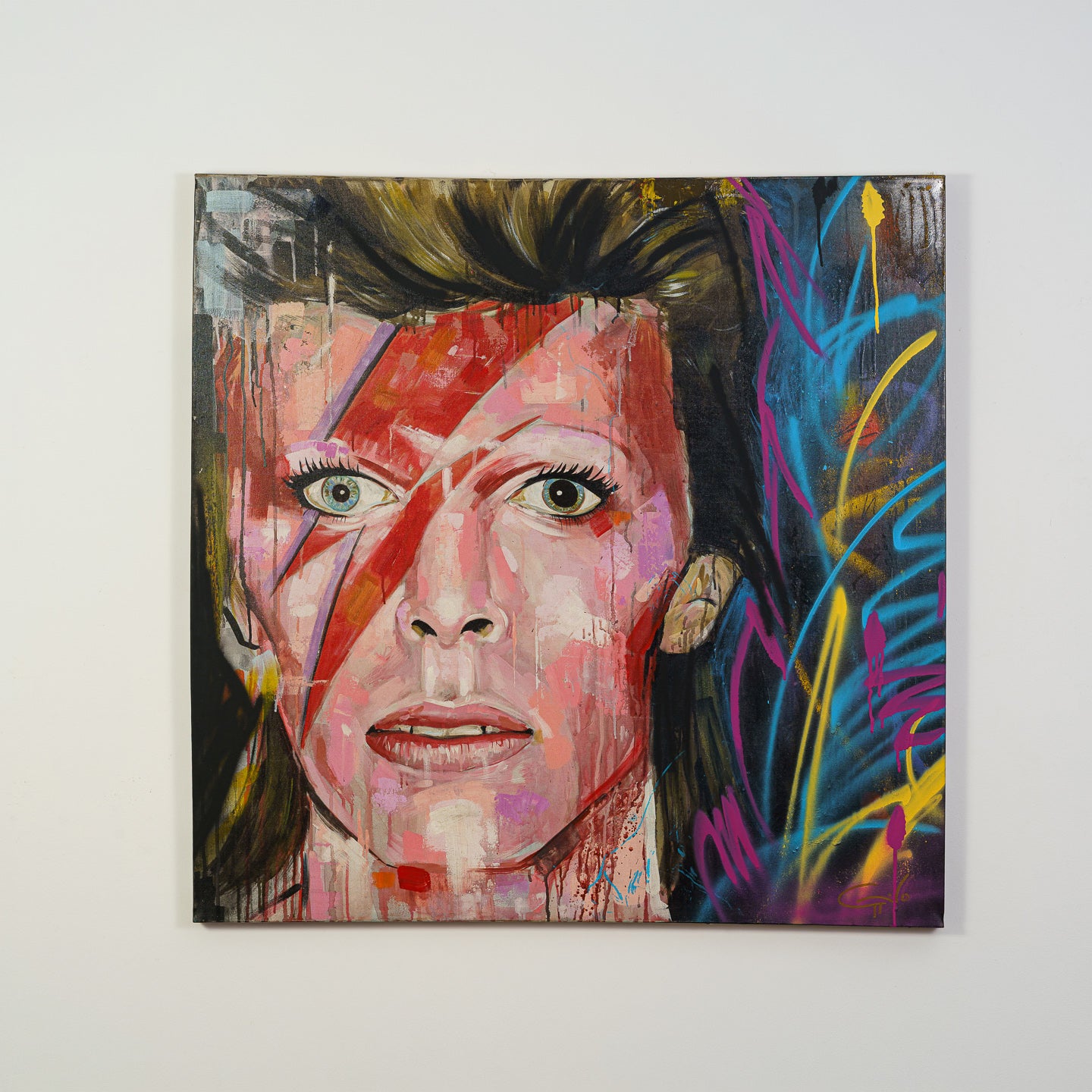 Quadro David Bowie (1m x 1m) — Arte Urbana por Grilo