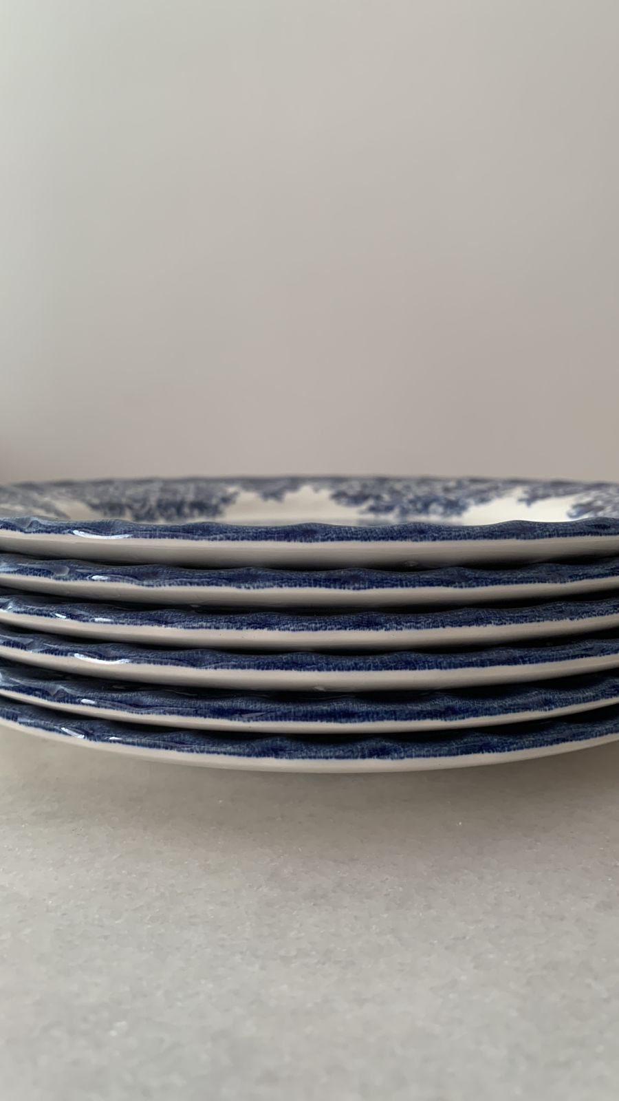 Conjunto de 6 pratos rasos em porcelana Barratts