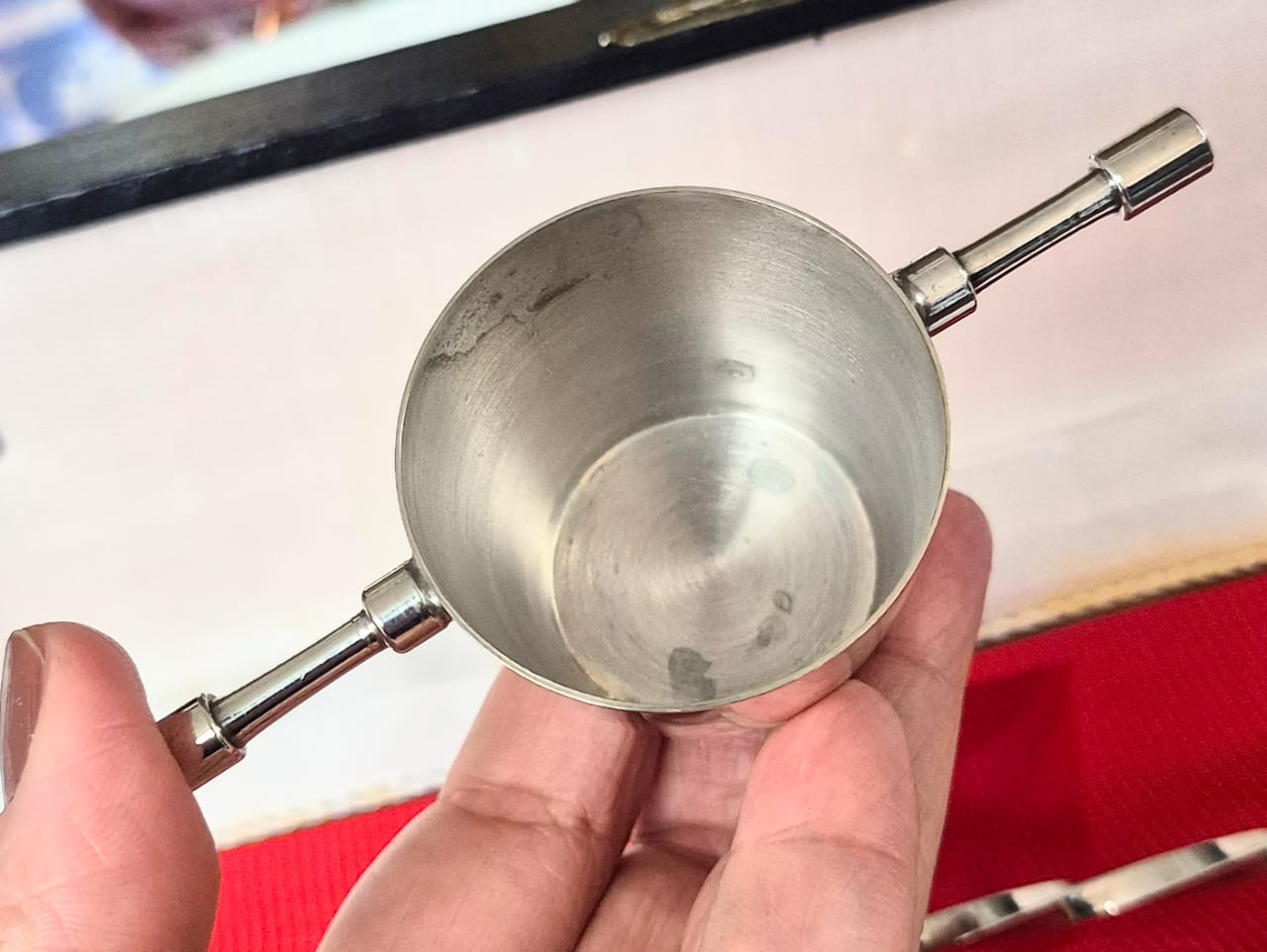 Conjunto de bar vintage Bellini na caixa. Anos 60/70. Metal espessurado à prata. Otimo banho.