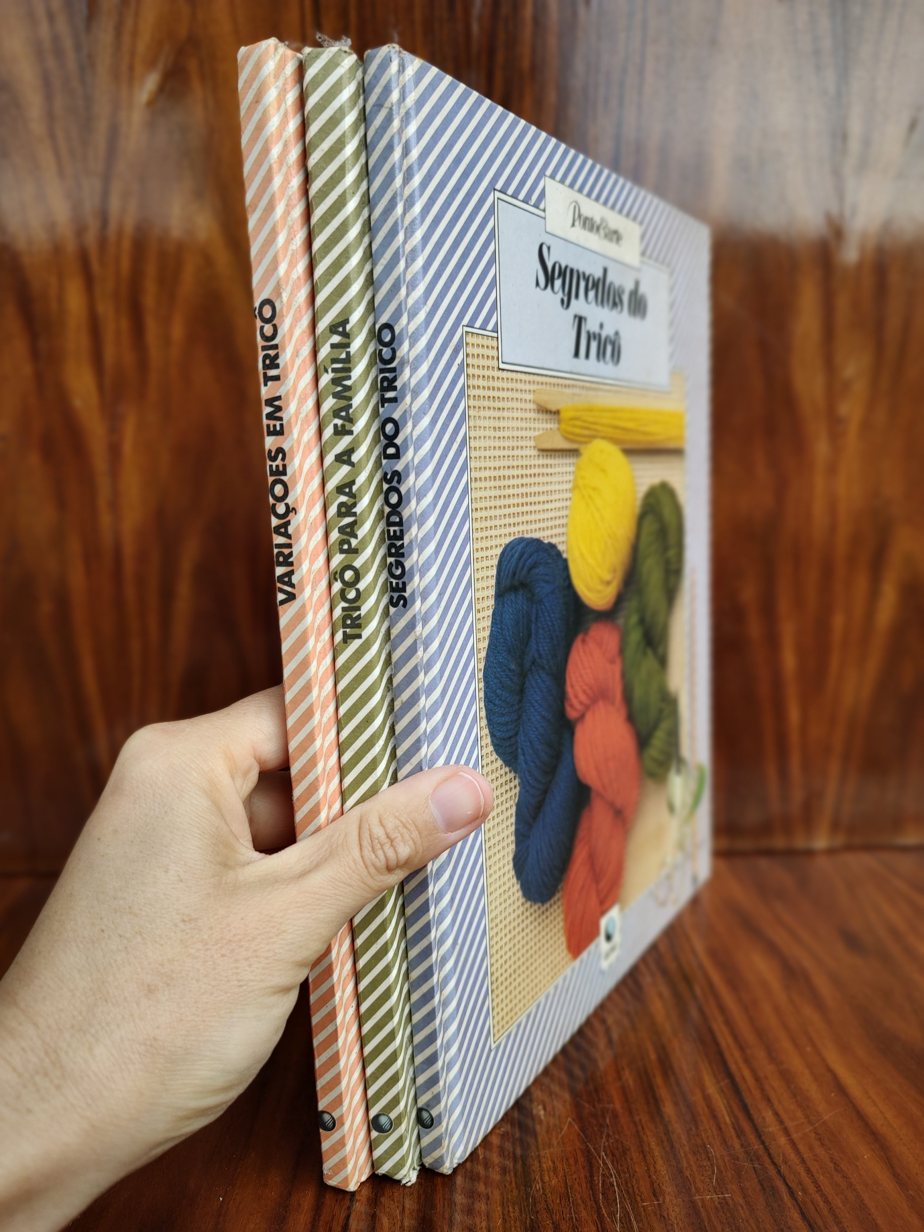 Coleção Ponto &amp; Arte Tricô - Editora Globo anos 80 (3 volumes)