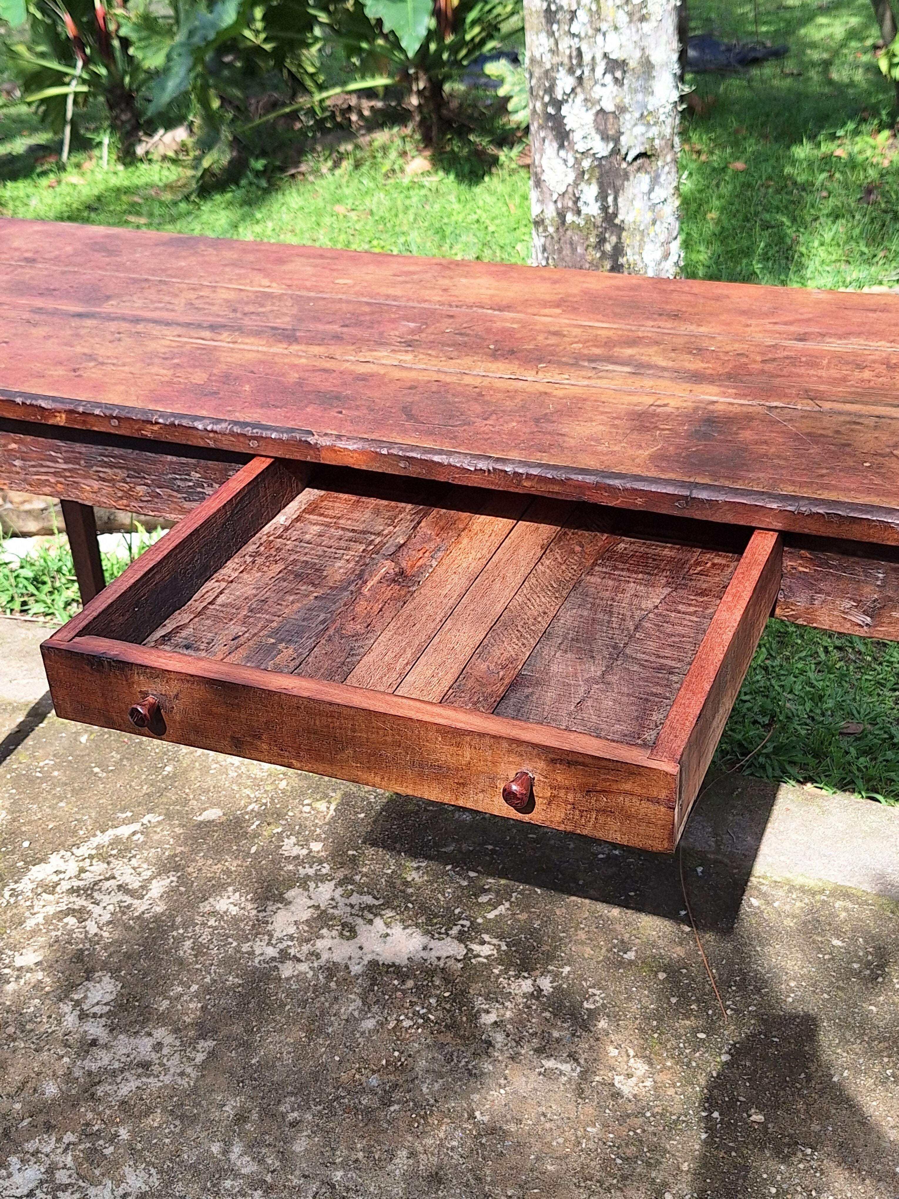 Mesa de Jantar / Aparador Antigo Madeira Maciça Garimpo Mineiro