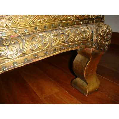 Buffet indiano raridade maravilho em madeira entalhada feito à mão 150x55
